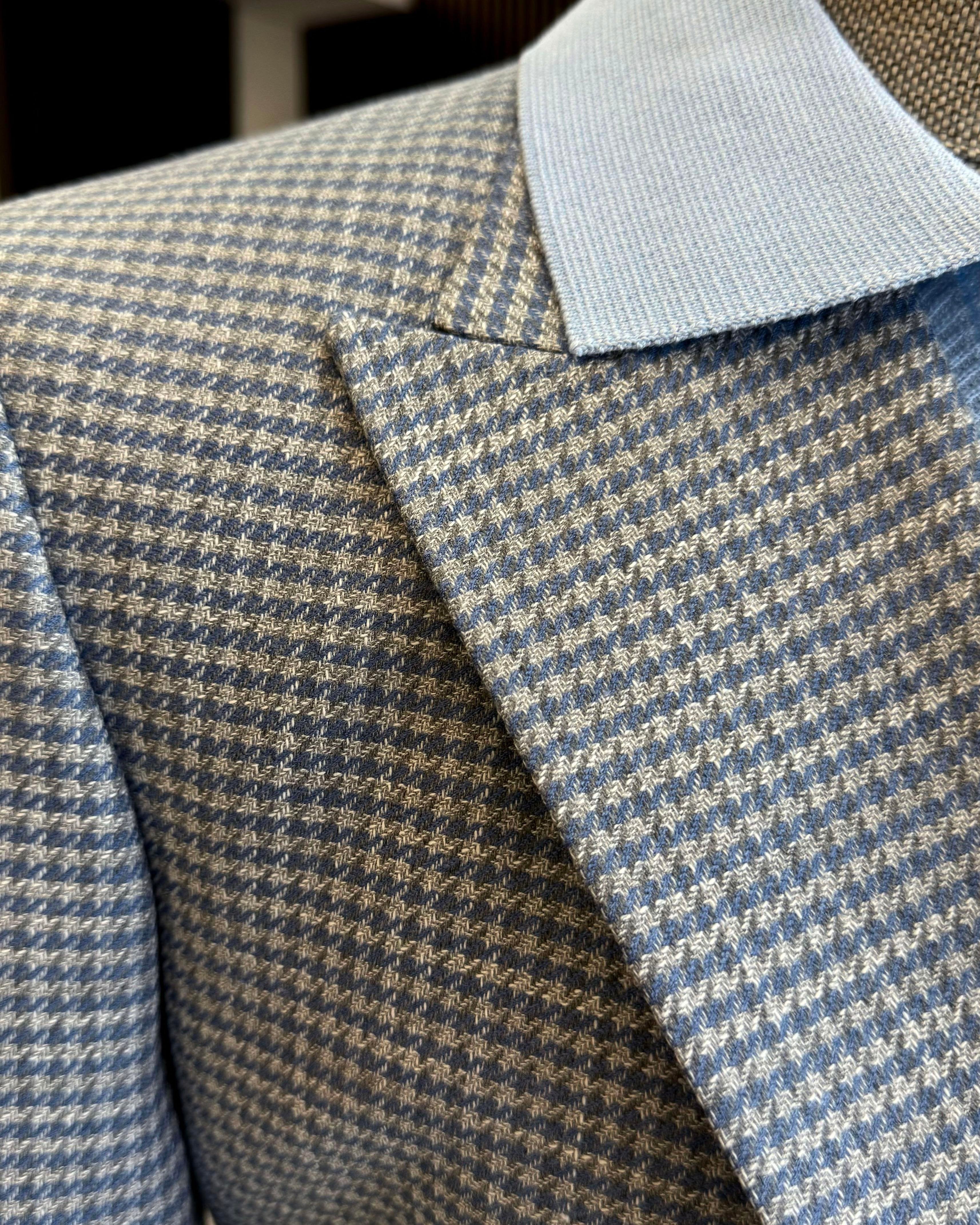 Sky-Blue Double Breasted Blazer