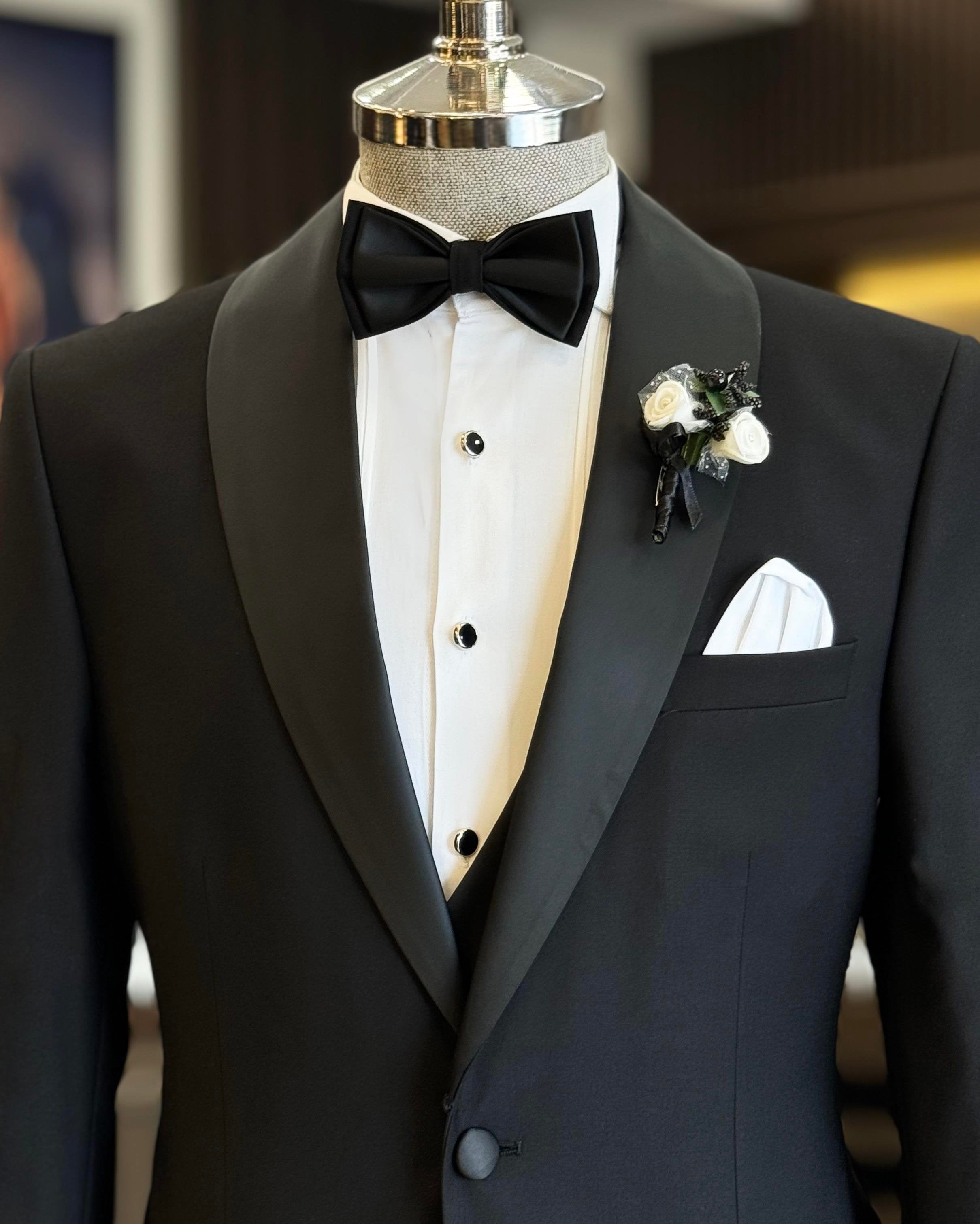 Black Slim-Fit Tuxedo 3-Piece