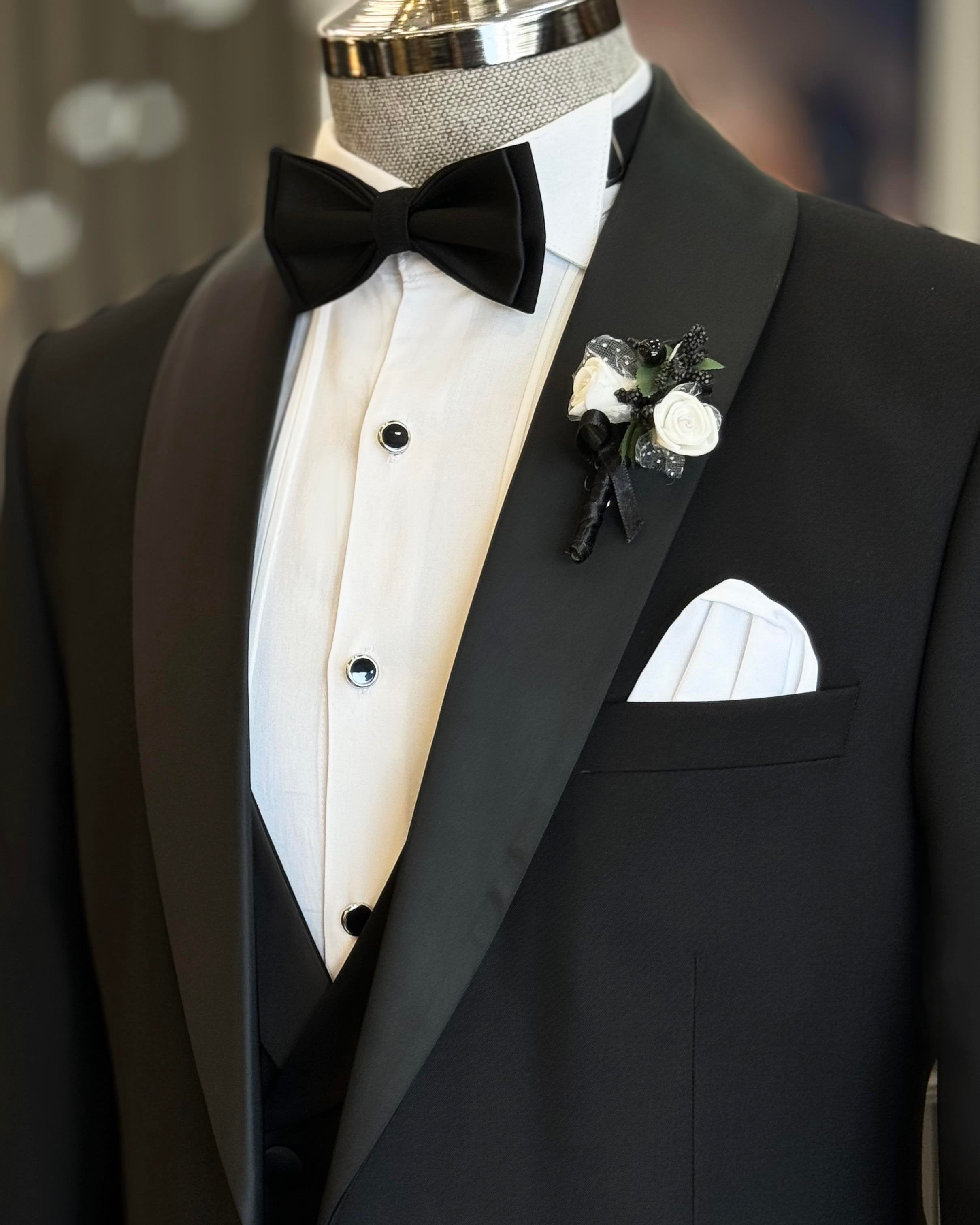 Black Slim-Fit Tuxedo 3-Piece