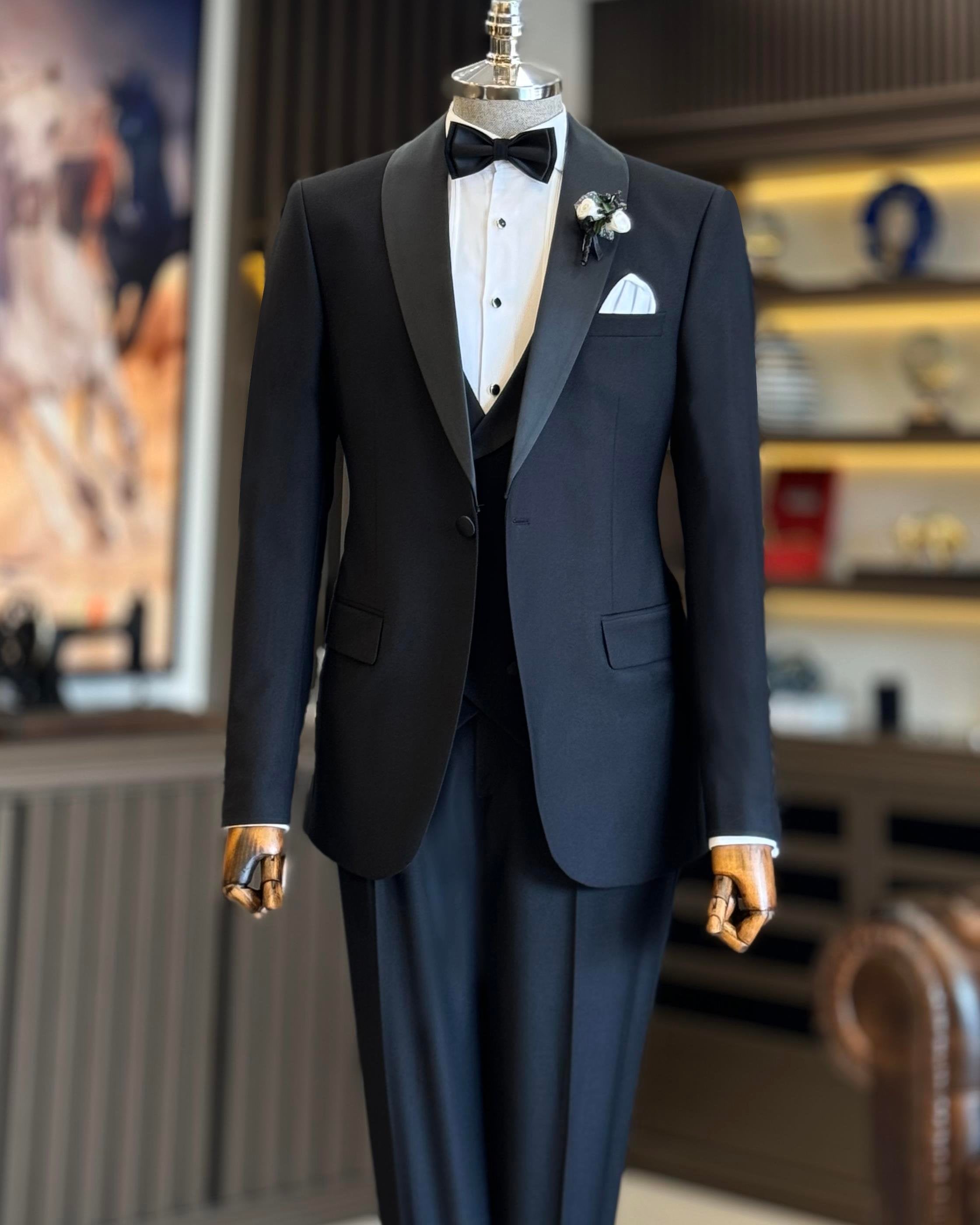 Black Slim-Fit Tuxedo 3-Piece