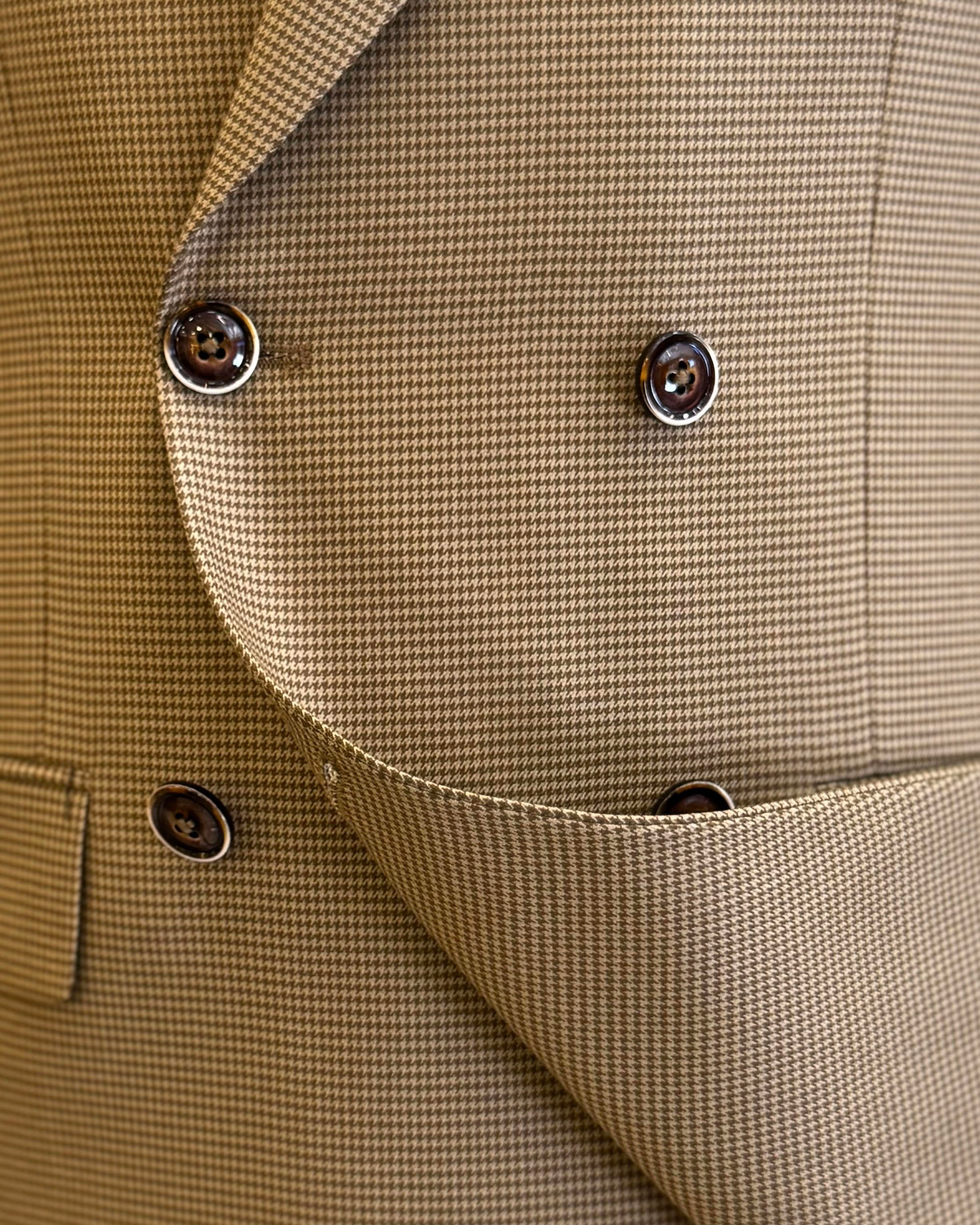 Camel Double Breasted Blazer