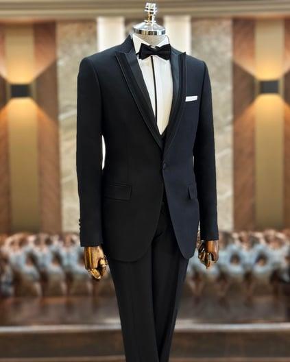 Black Slim-Fit Tuxedo 3-Piece