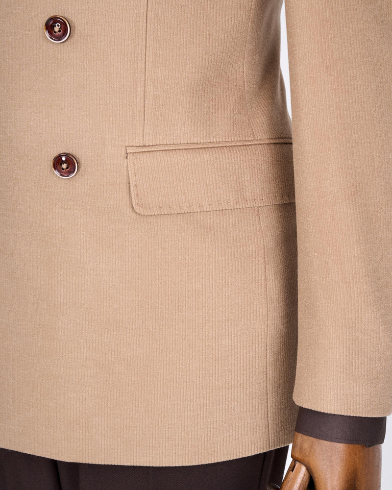 Camel Double Breasted Blazer