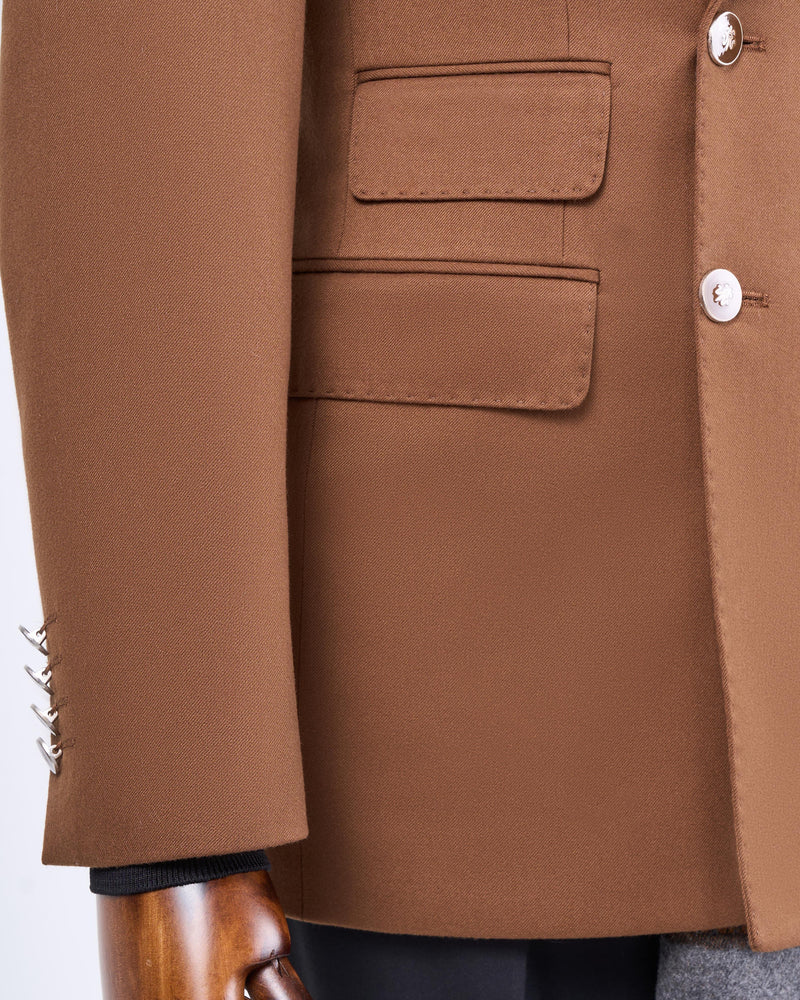 Brown Double Breasted Blazer