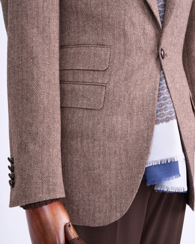 Brown Single Breasted Blazer