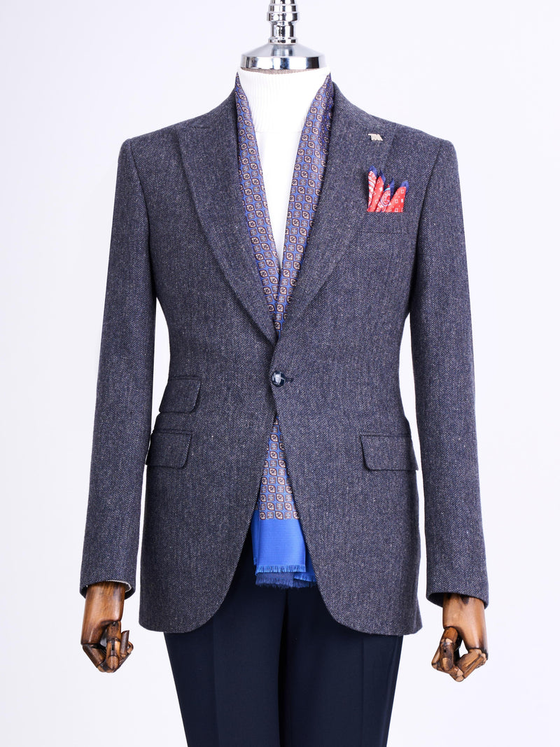 Grey Single Breasted Blazer