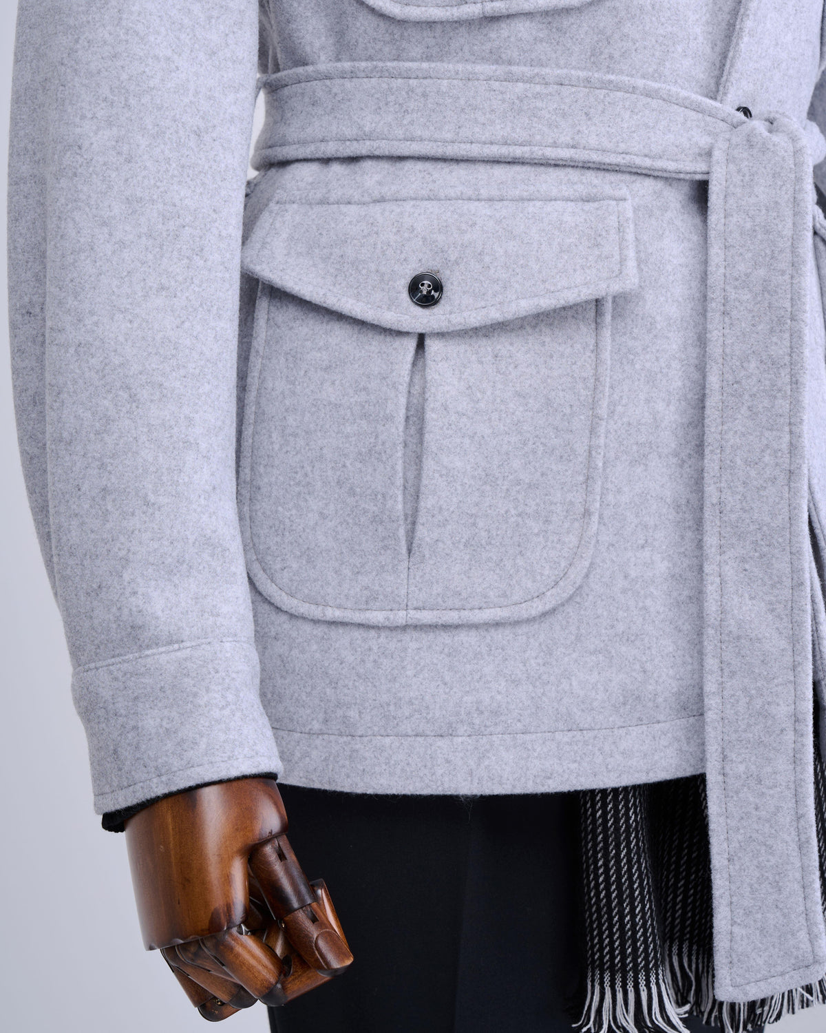 VIOSSI grey single breasted blazer front view - men double breasted blazer style in charcoal gray tailored fit