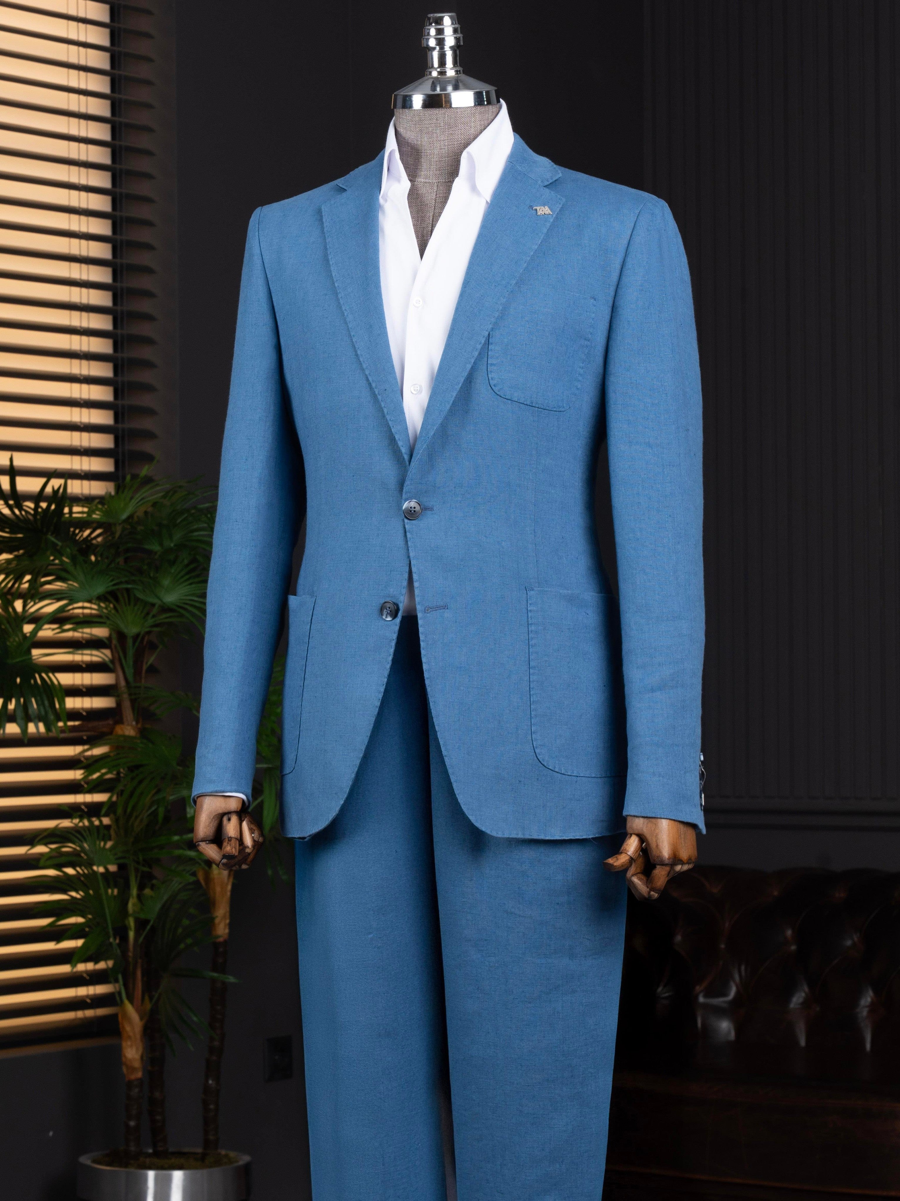 Blue Single Breasted Blazer