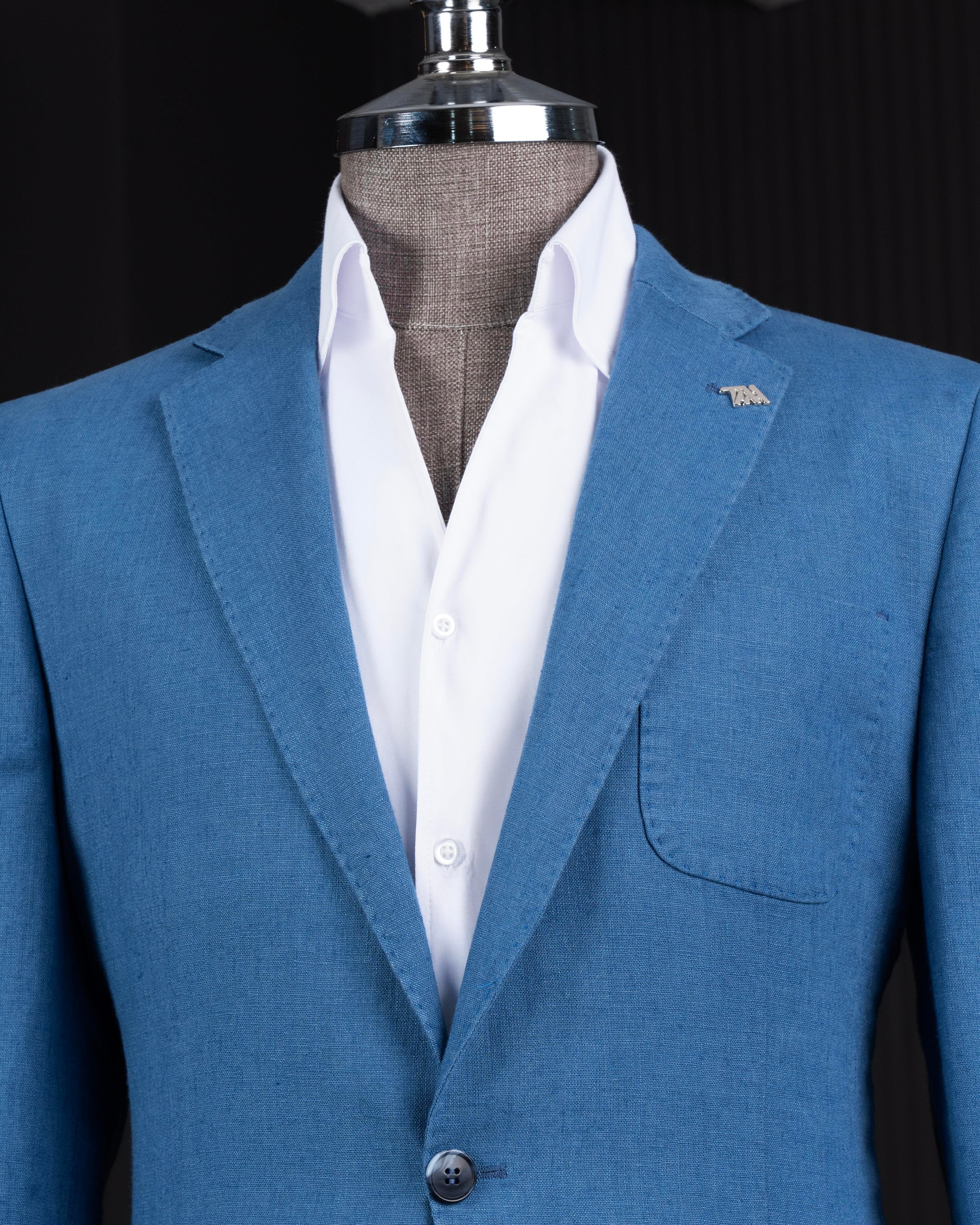 Blue Single Breasted Blazer
