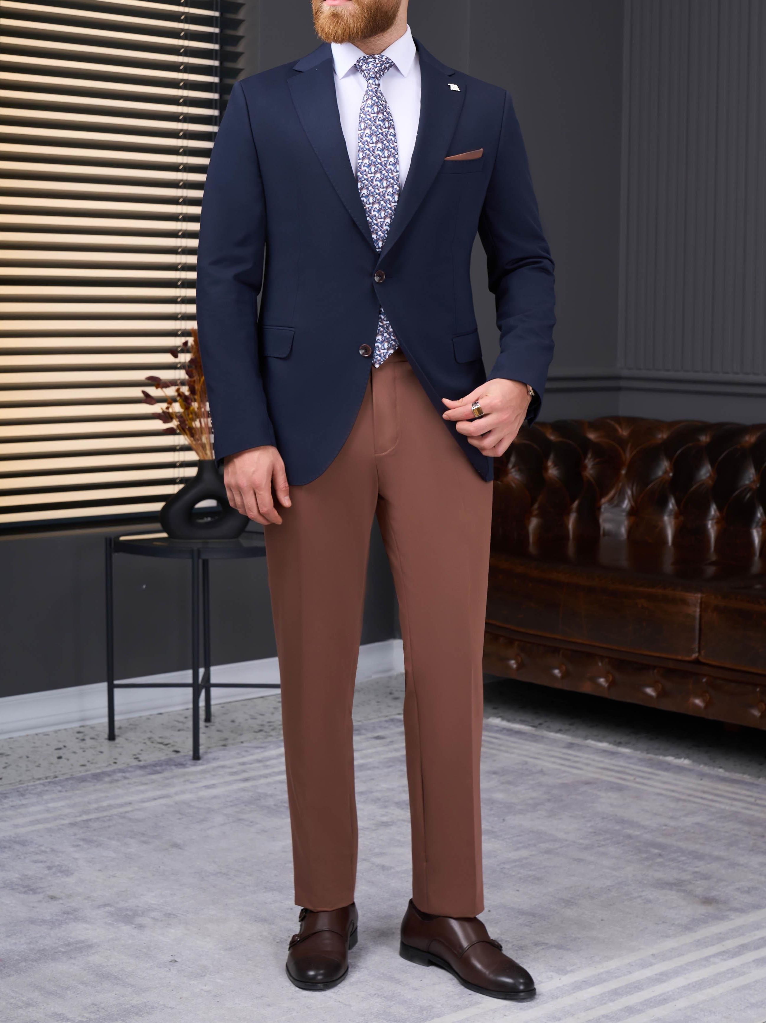 Navy Slim-Fit Suit 2-Piece