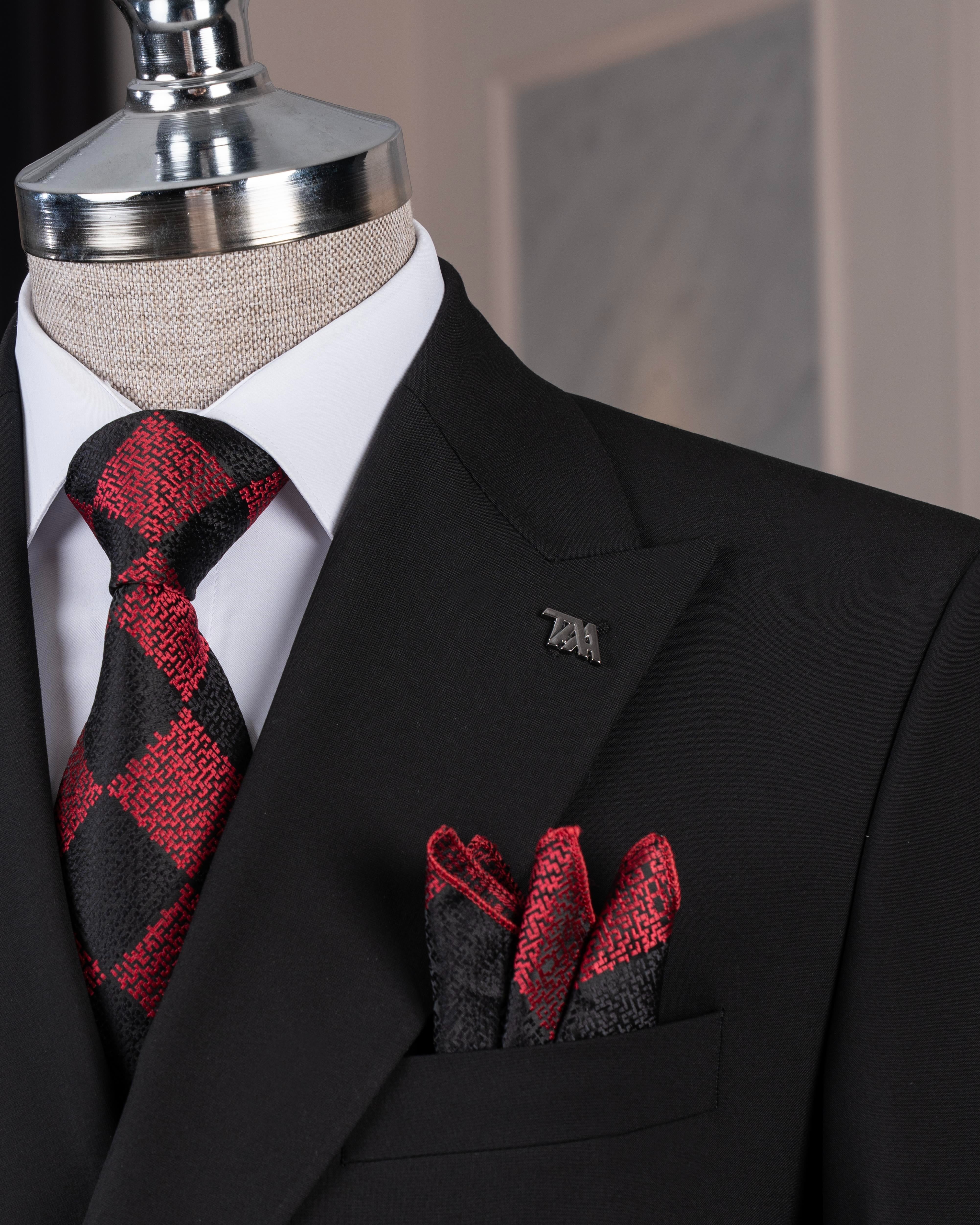 Black Double Breasted Suit 2-Piece