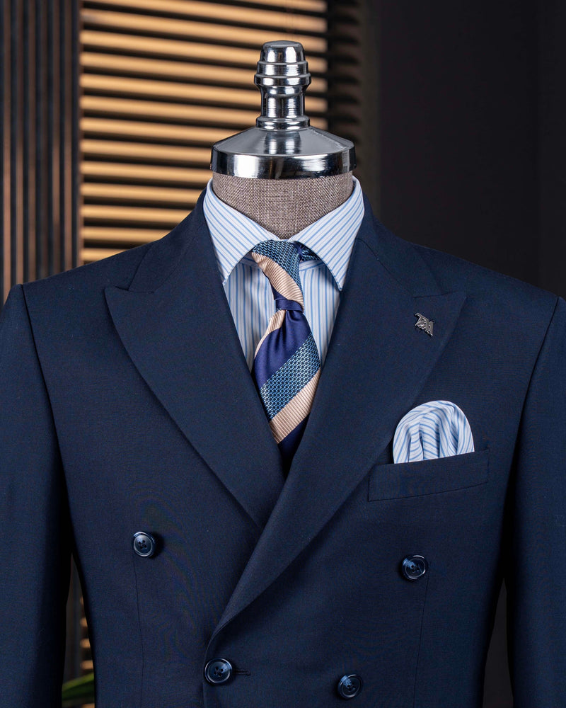 Navy Double Breasted Suit 2-Piece