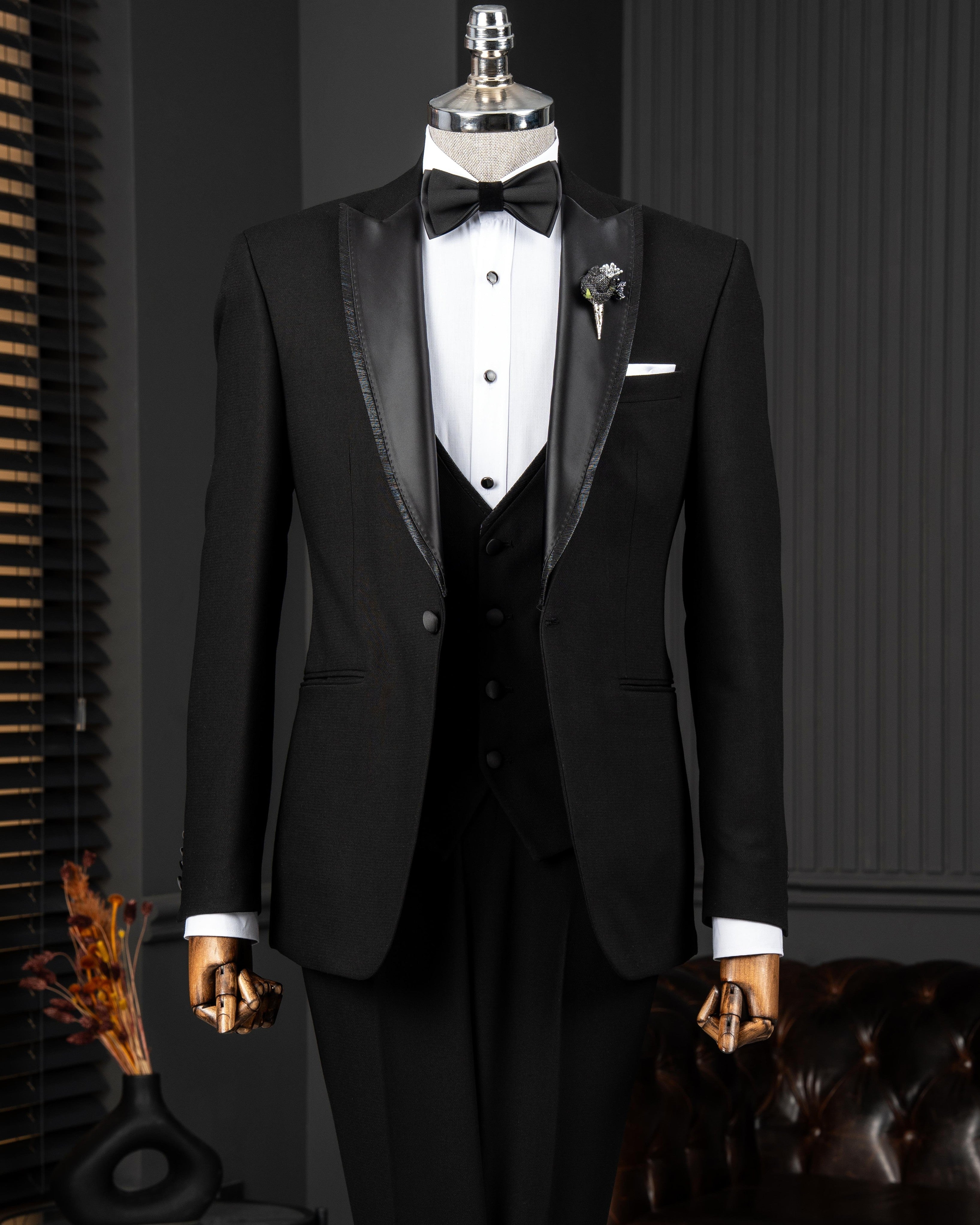 Black Slim-Fit Tuxedo 3-Piece