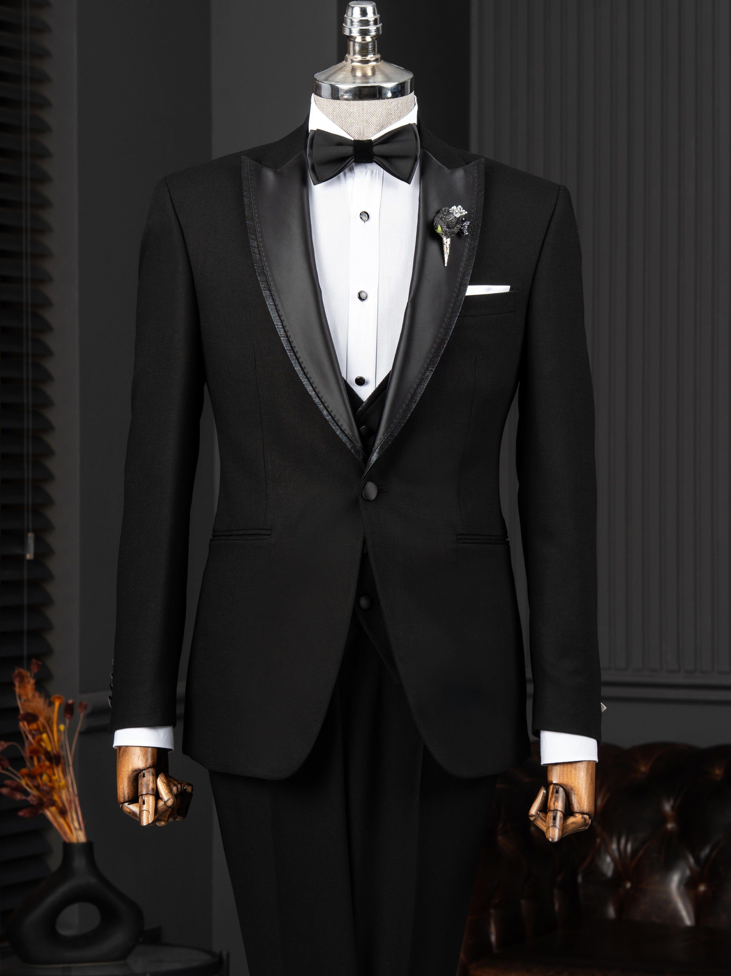 Black Slim-Fit Tuxedo 3-Piece