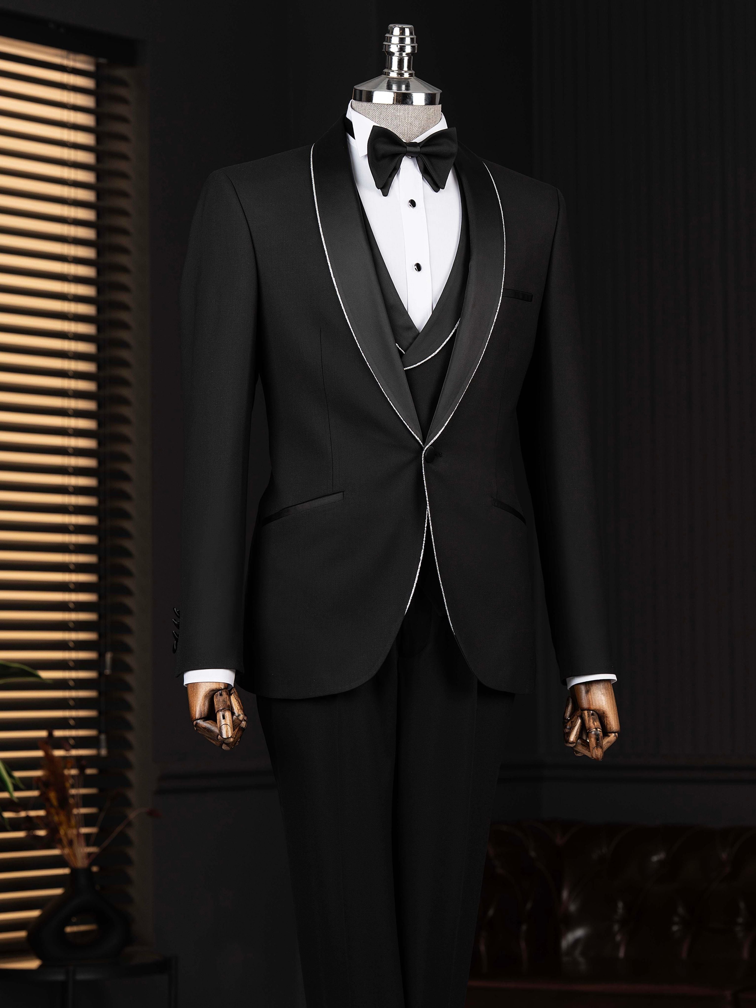 Black Slim-Fit Tuxedo 3-Piece