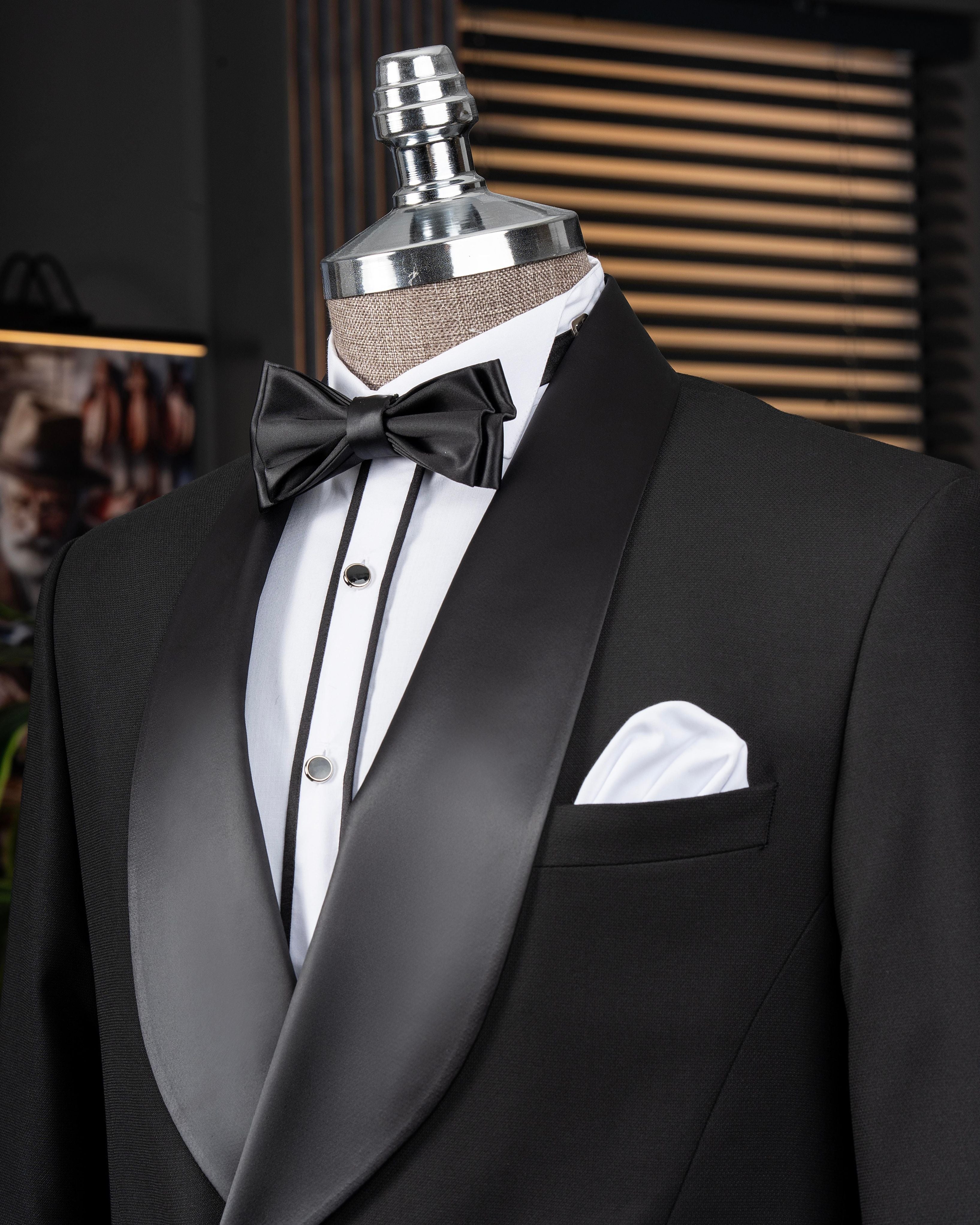Black Slim-Fit Tuxedo 2-Piece