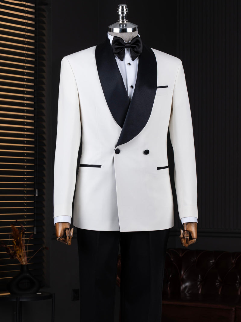 White Double Breasted Tuxedo 2-Piece