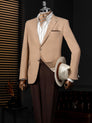 Beige Single Breasted Blazer