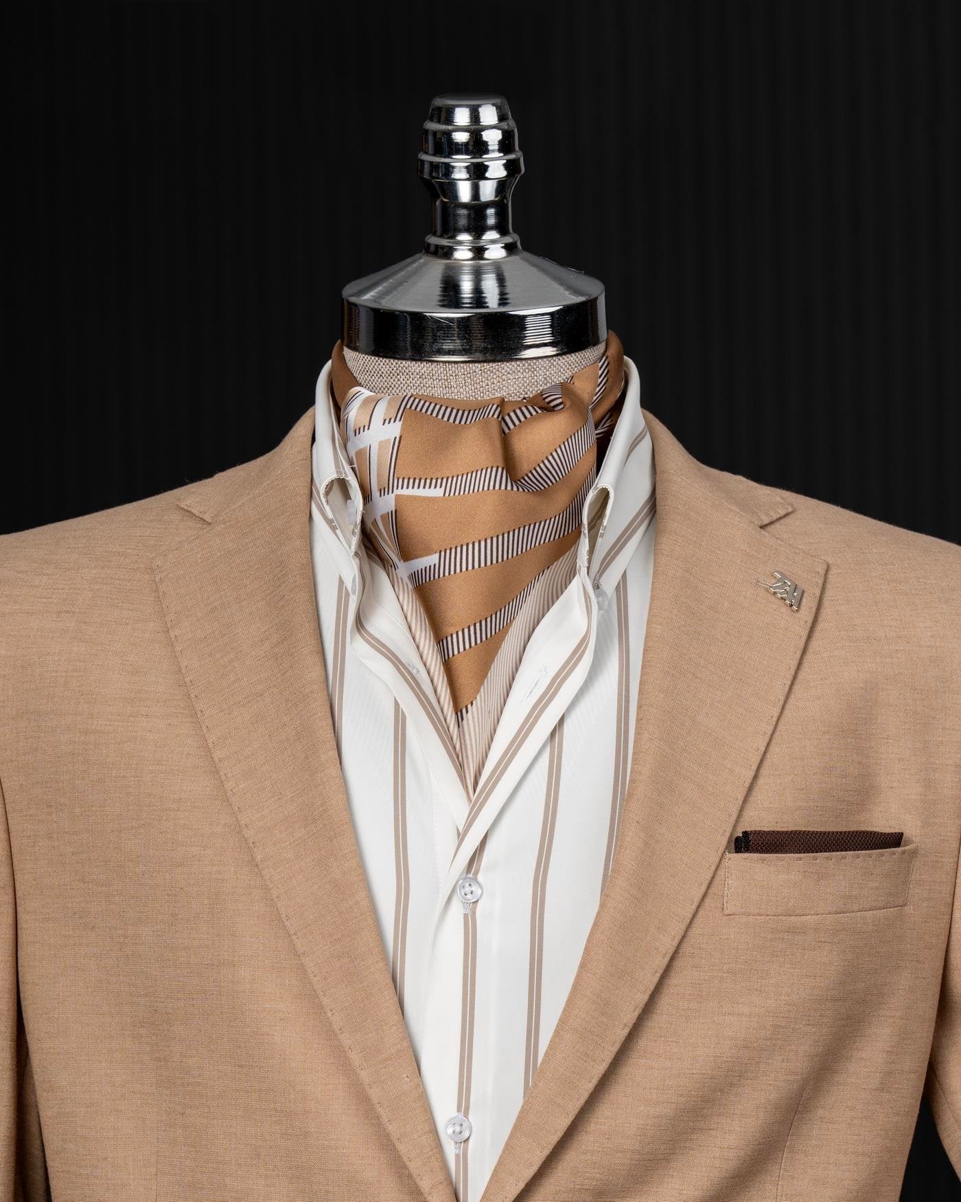 Beige Single Breasted Blazer