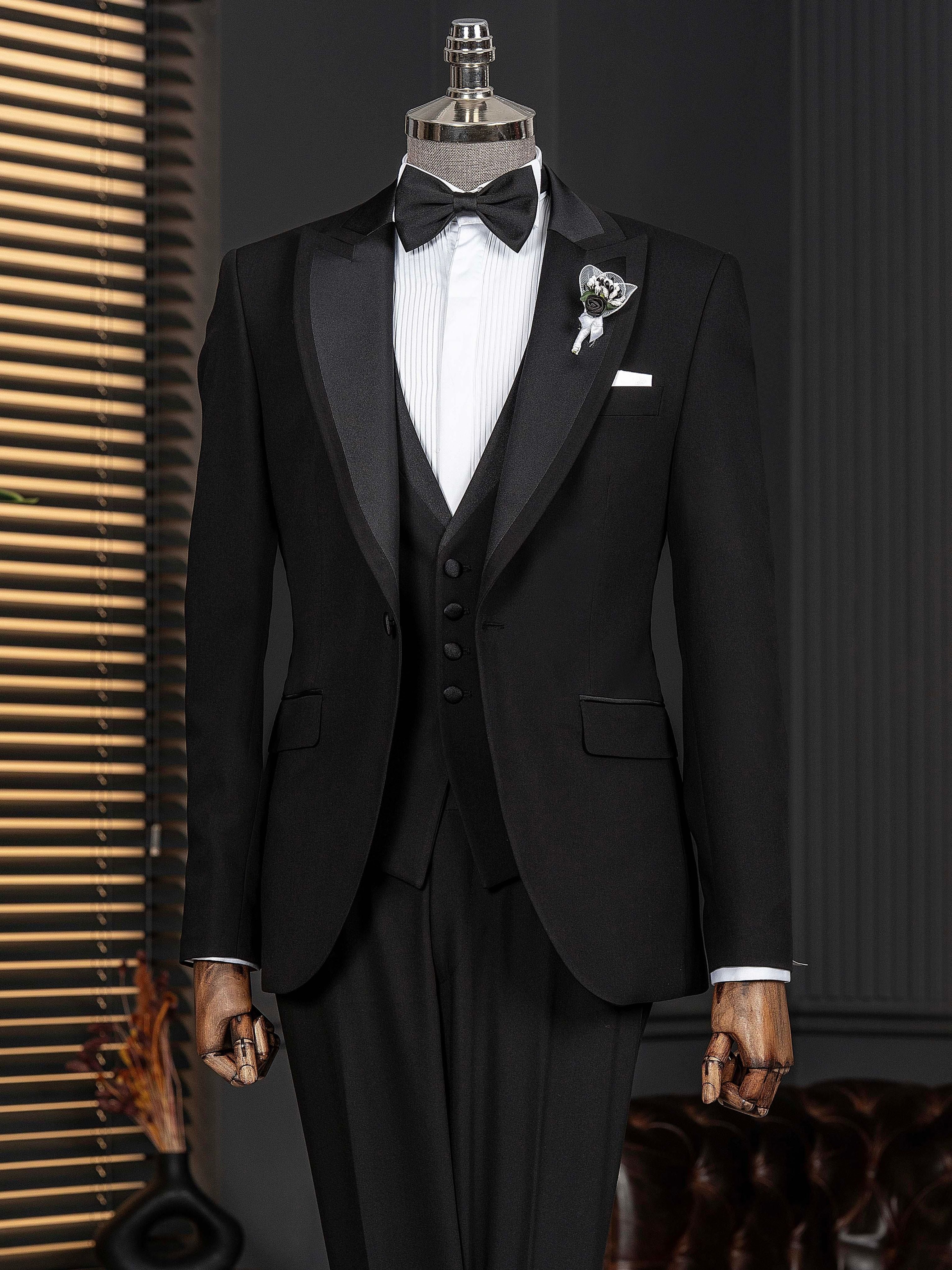 Black Slim-Fit Tuxedo 3-Piece