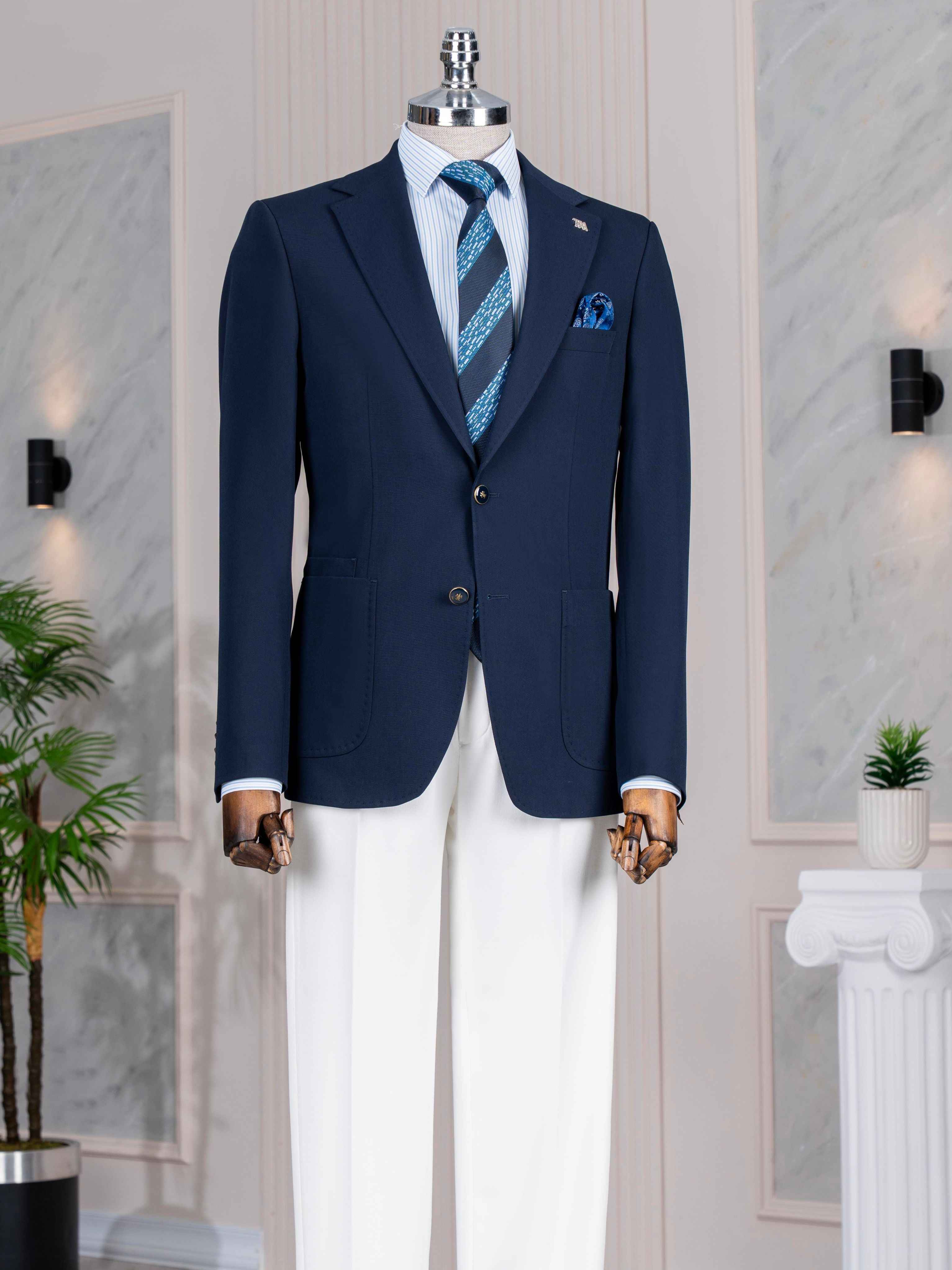 Navy Single Breasted Blazer