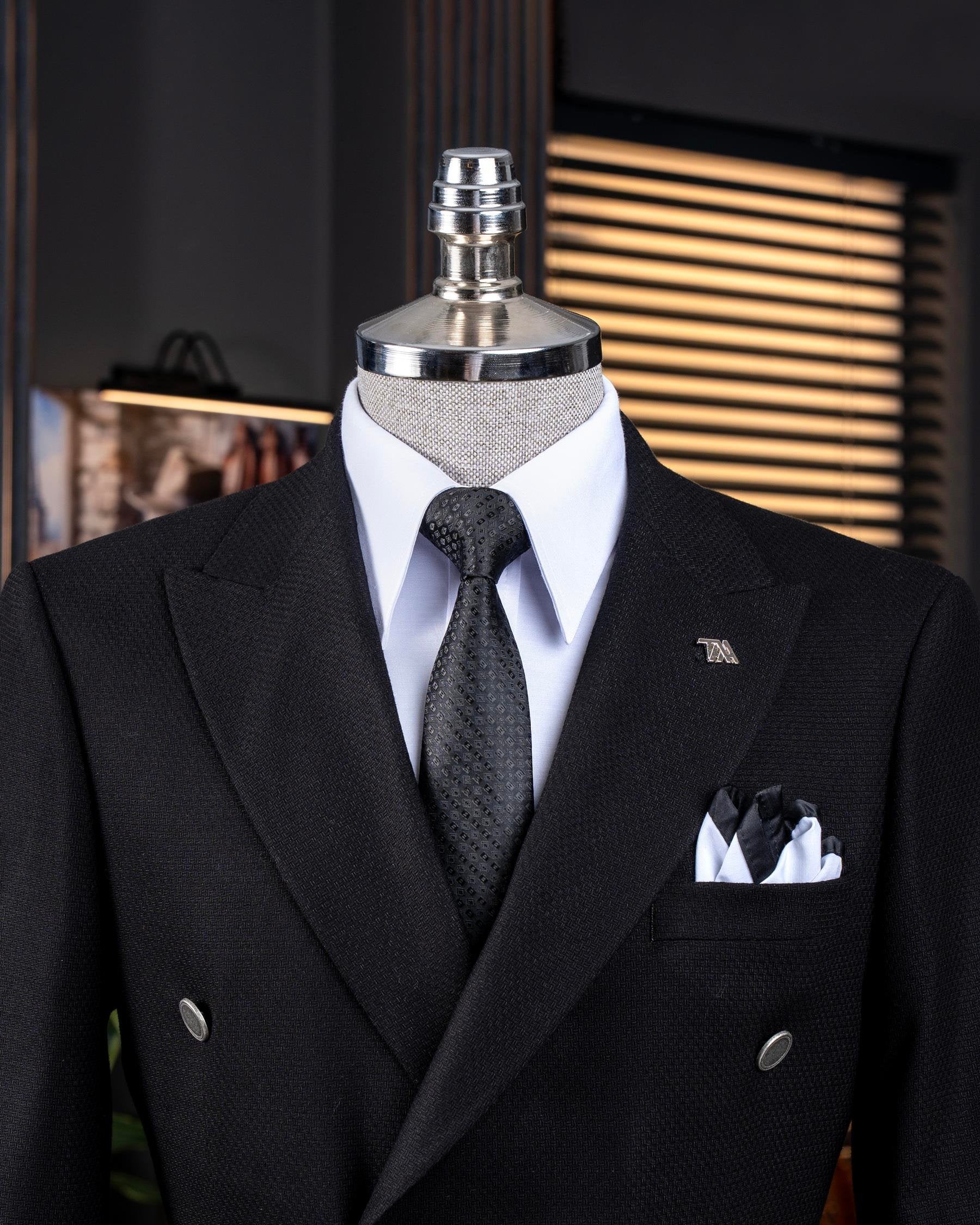 Black Double Breasted Blazer