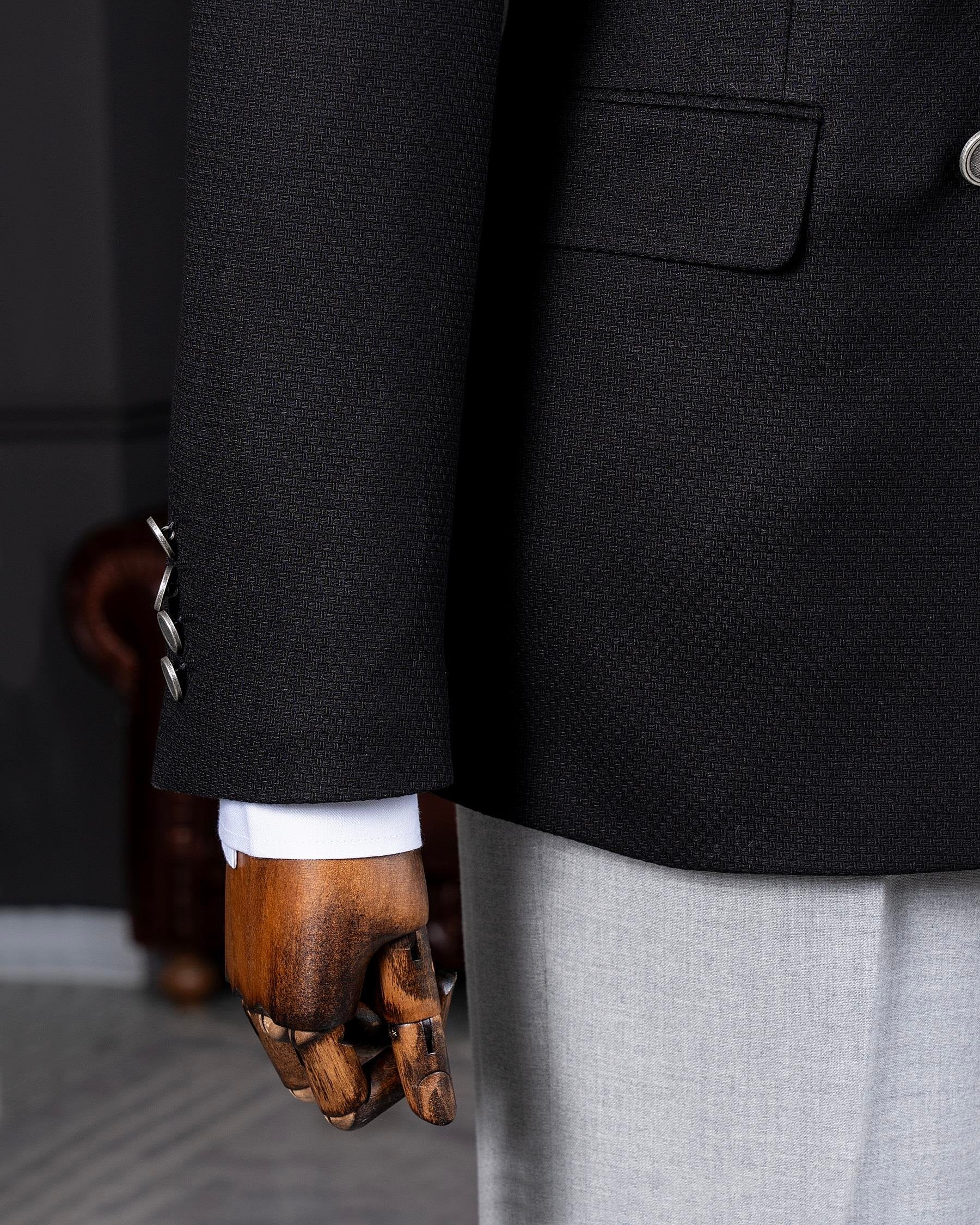 Black Double Breasted Blazer