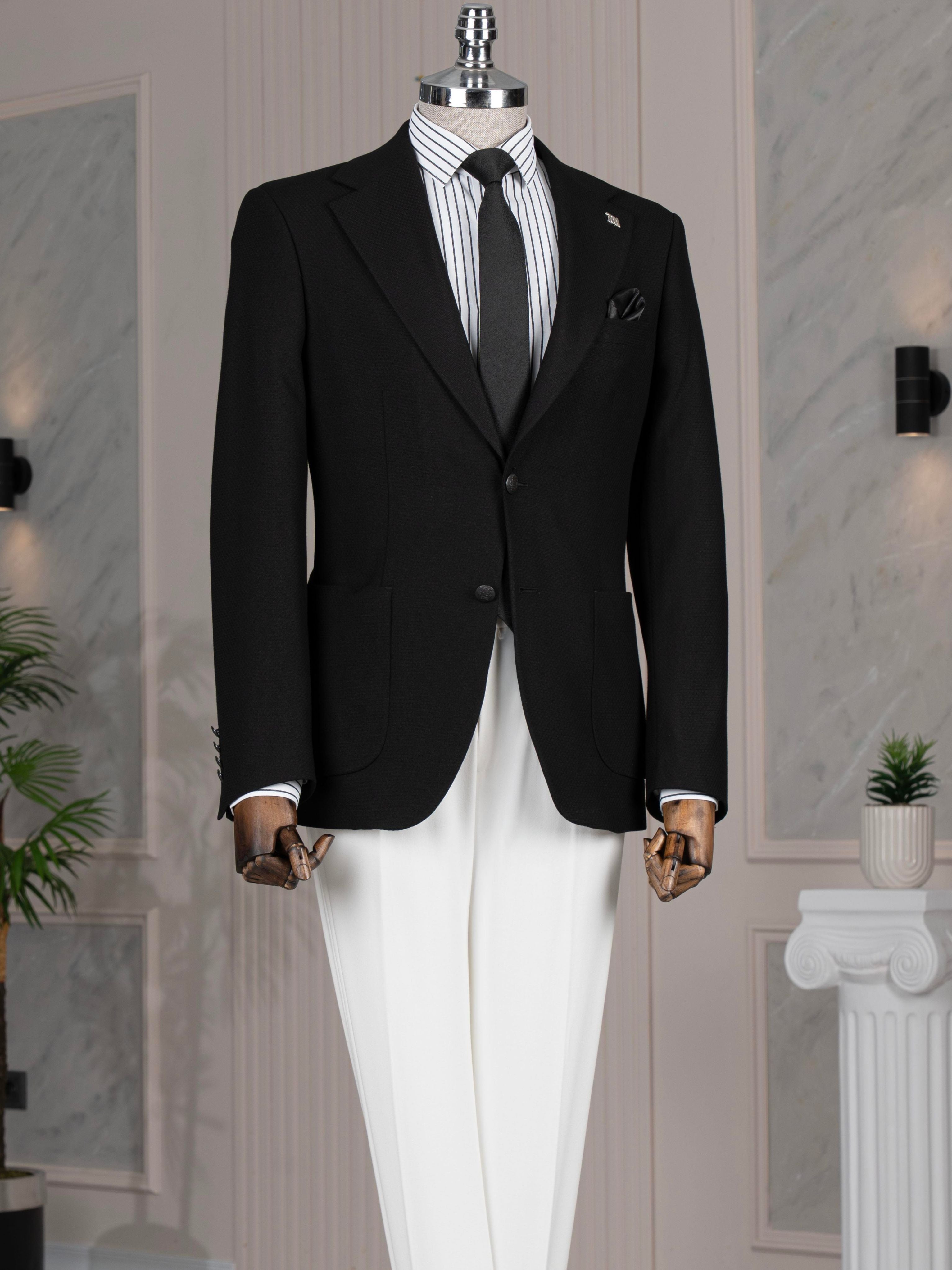 Black Single Breasted Blazer