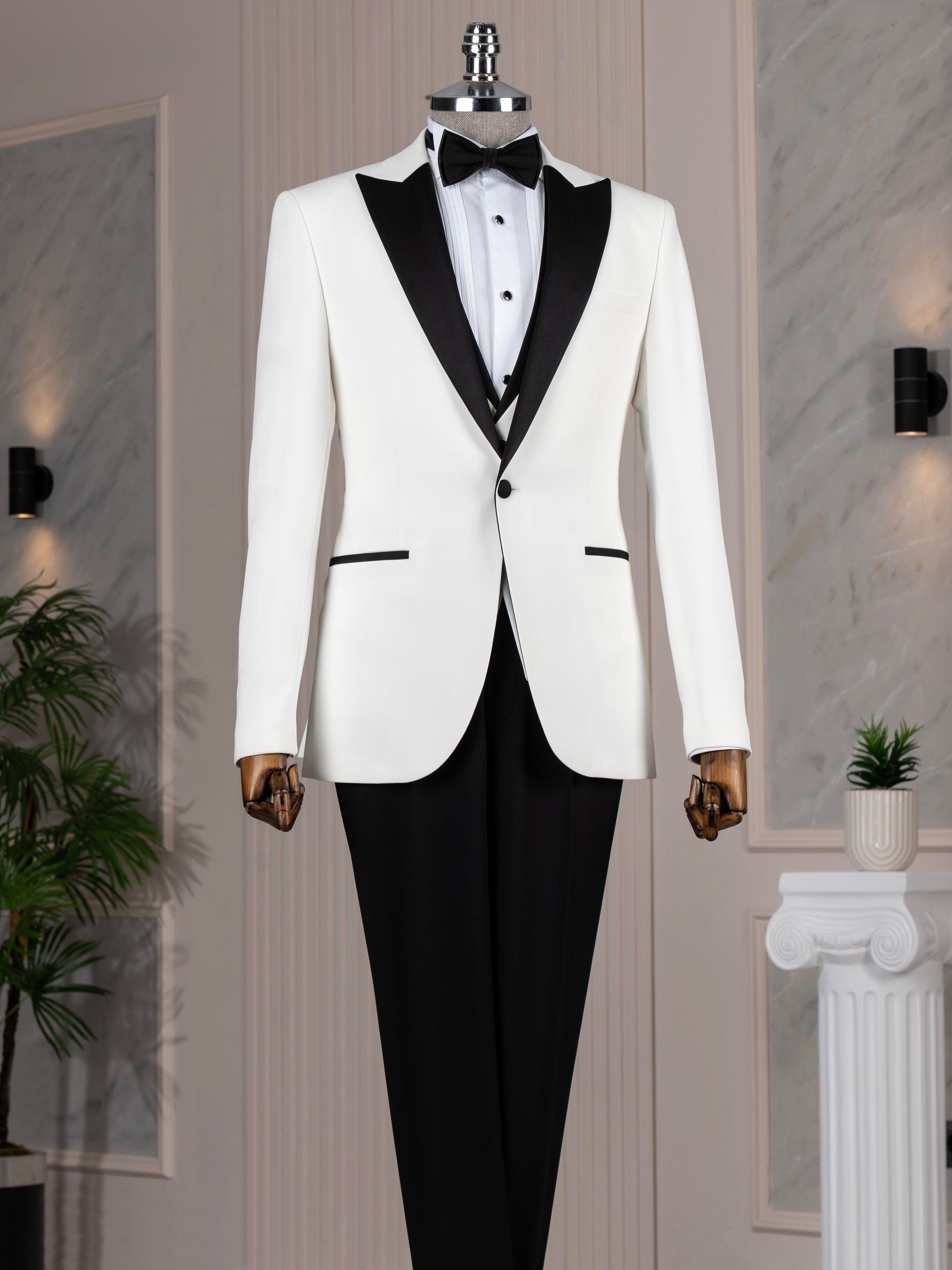 White Slim-Fit Tuxedo 3-Piece