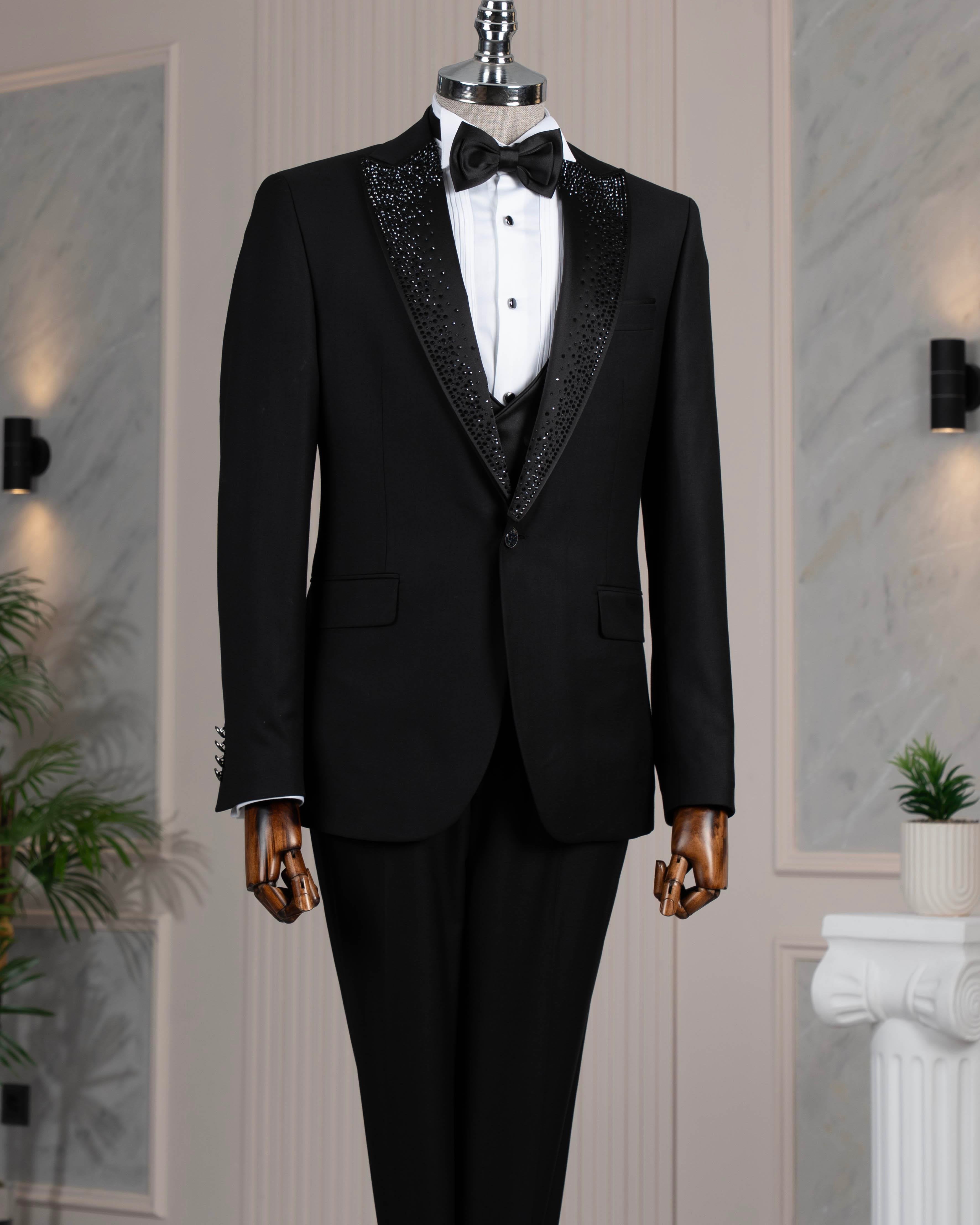 Black Slim-Fit Tuxedo 3-Piece
