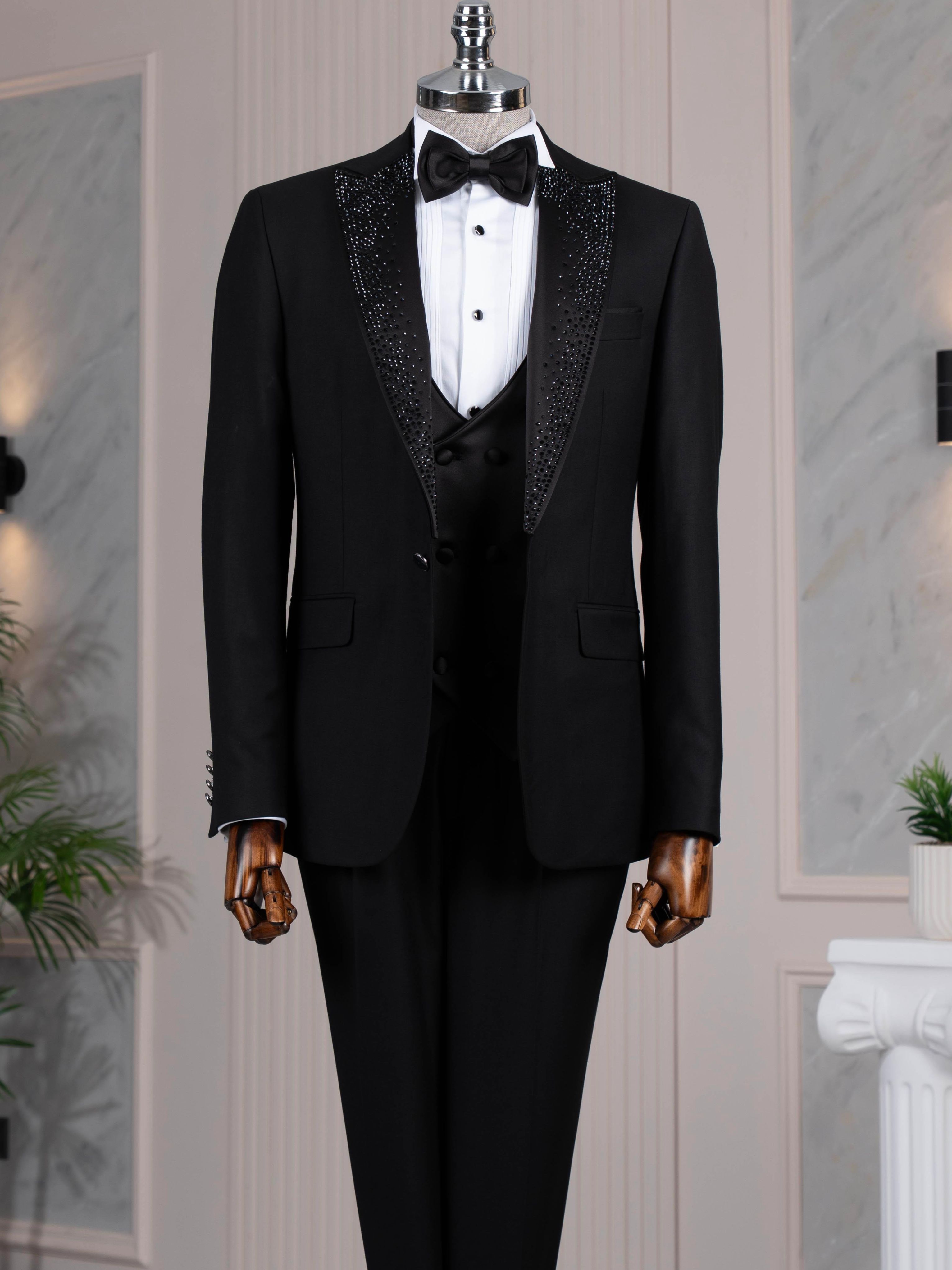 Black Slim-Fit Tuxedo 3-Piece