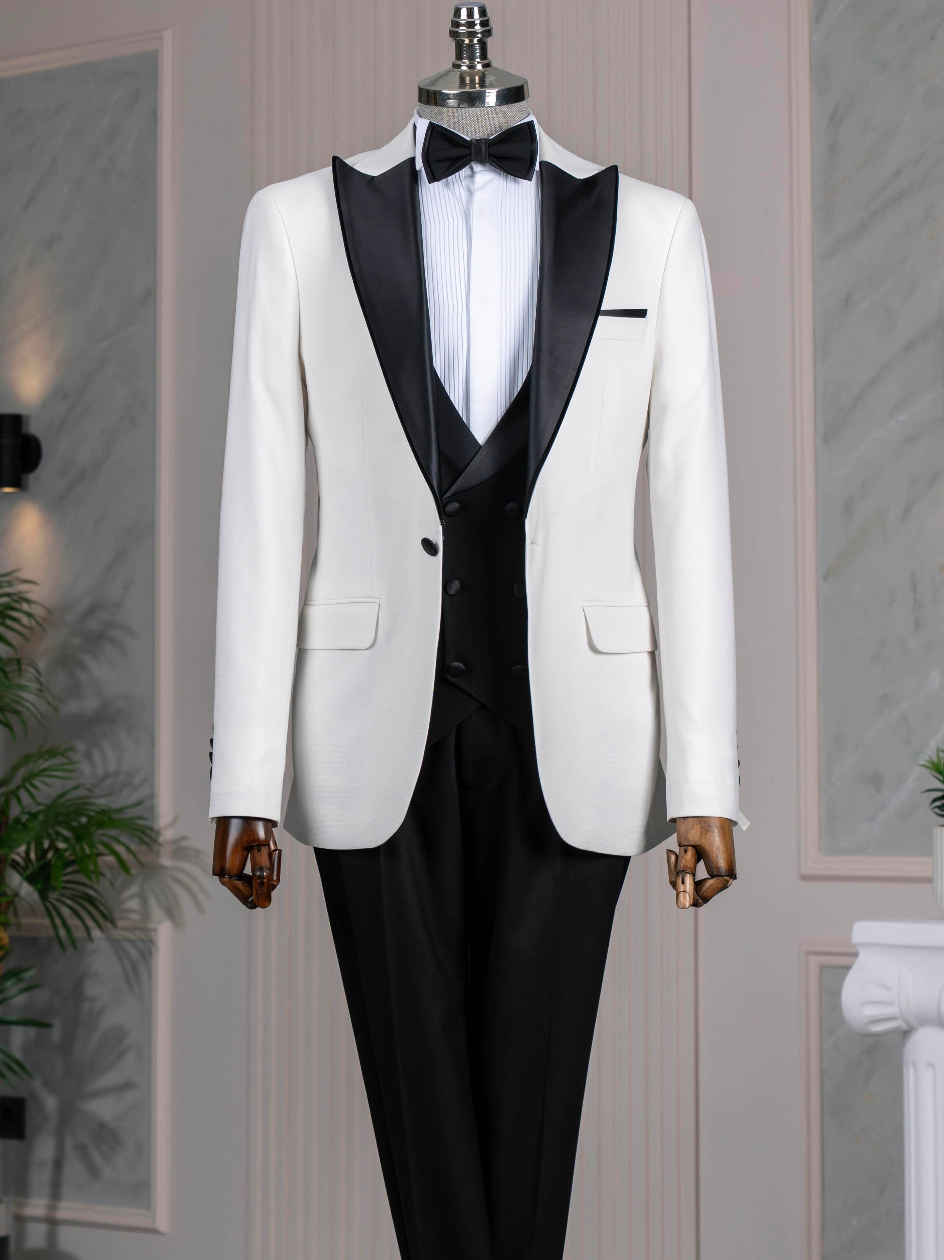 White Slim-Fit Tuxedo 3-Piece