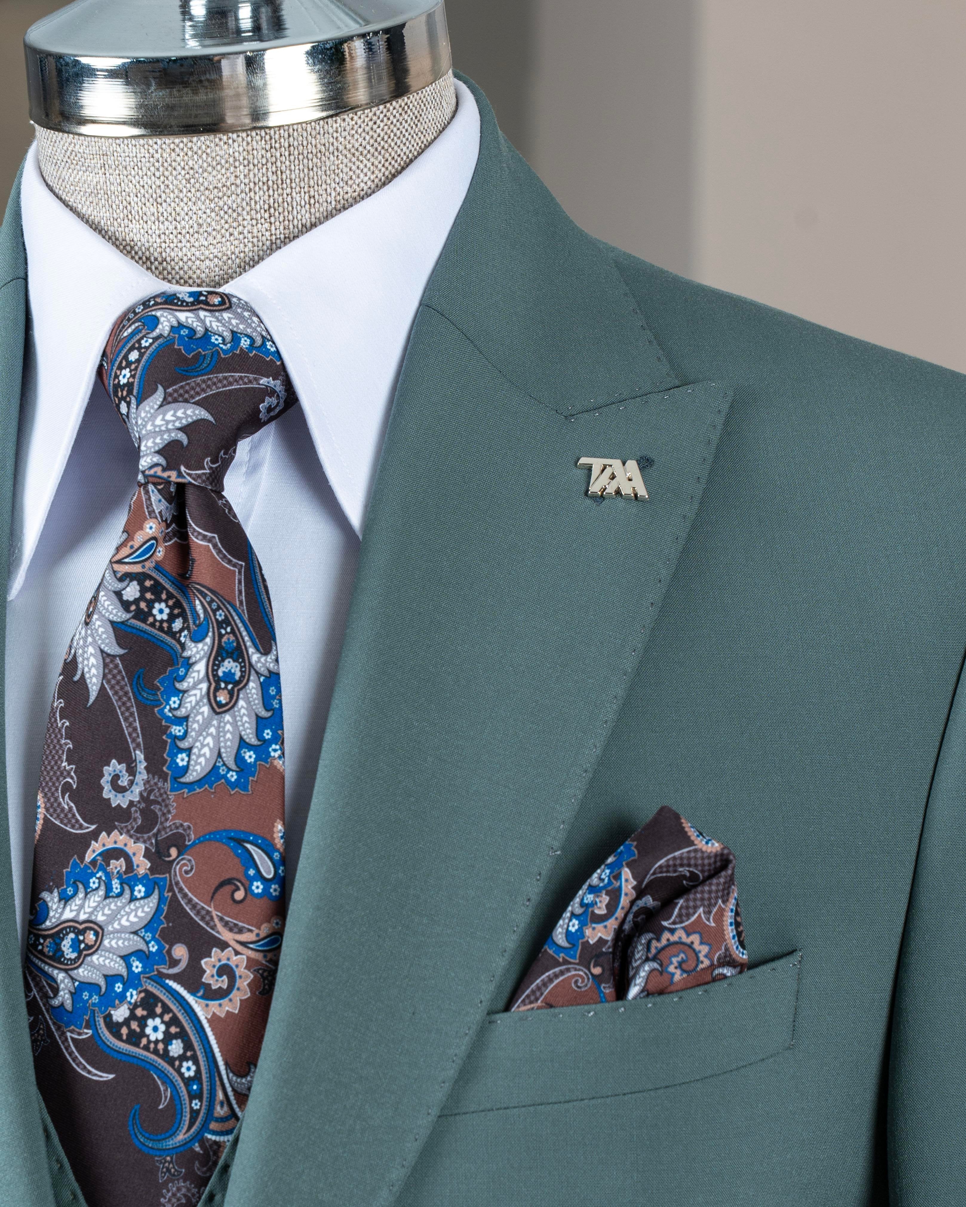 Green Slim-Fit Suit 3-Piece