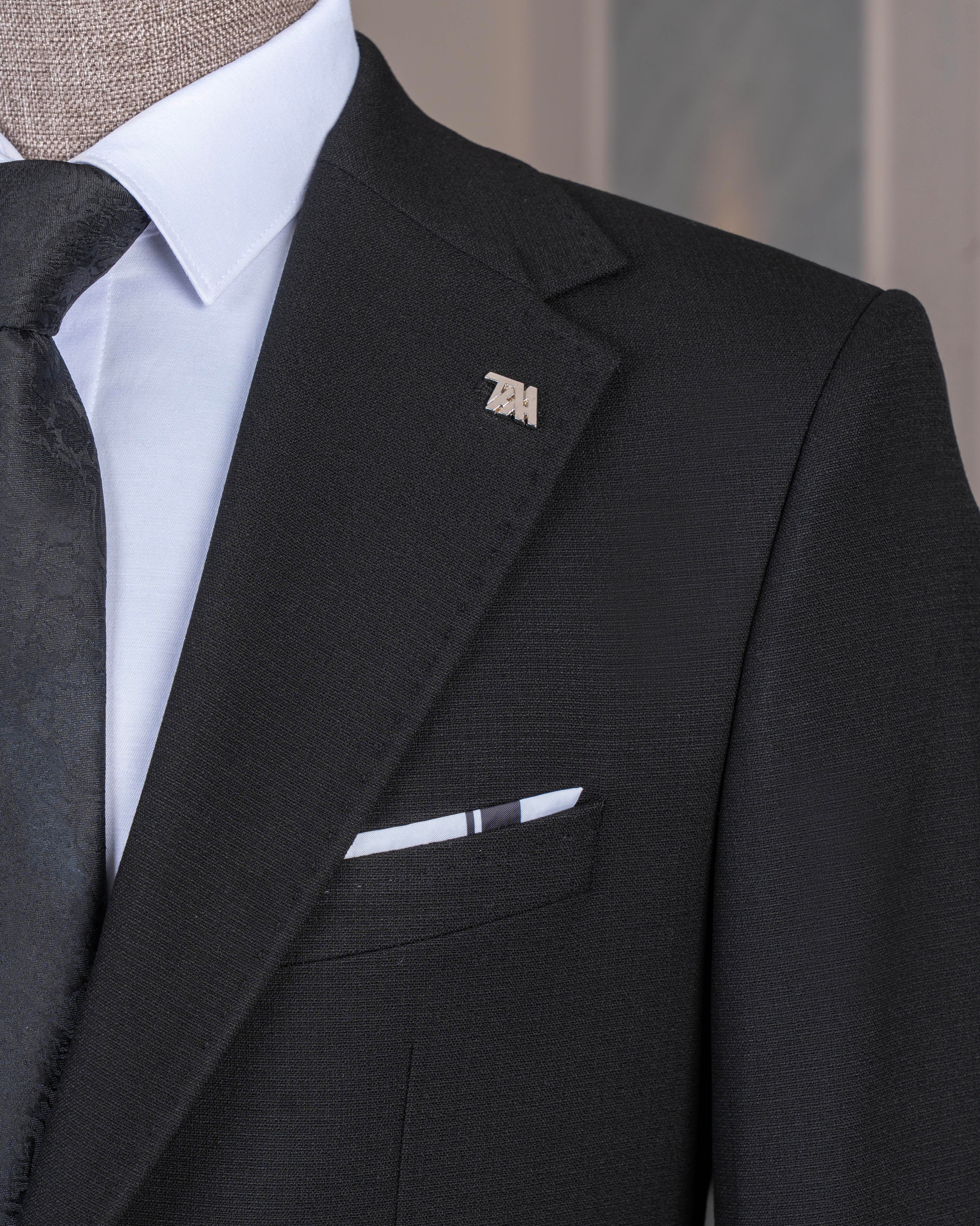 Black Slim-Fit Suit 2-Piece