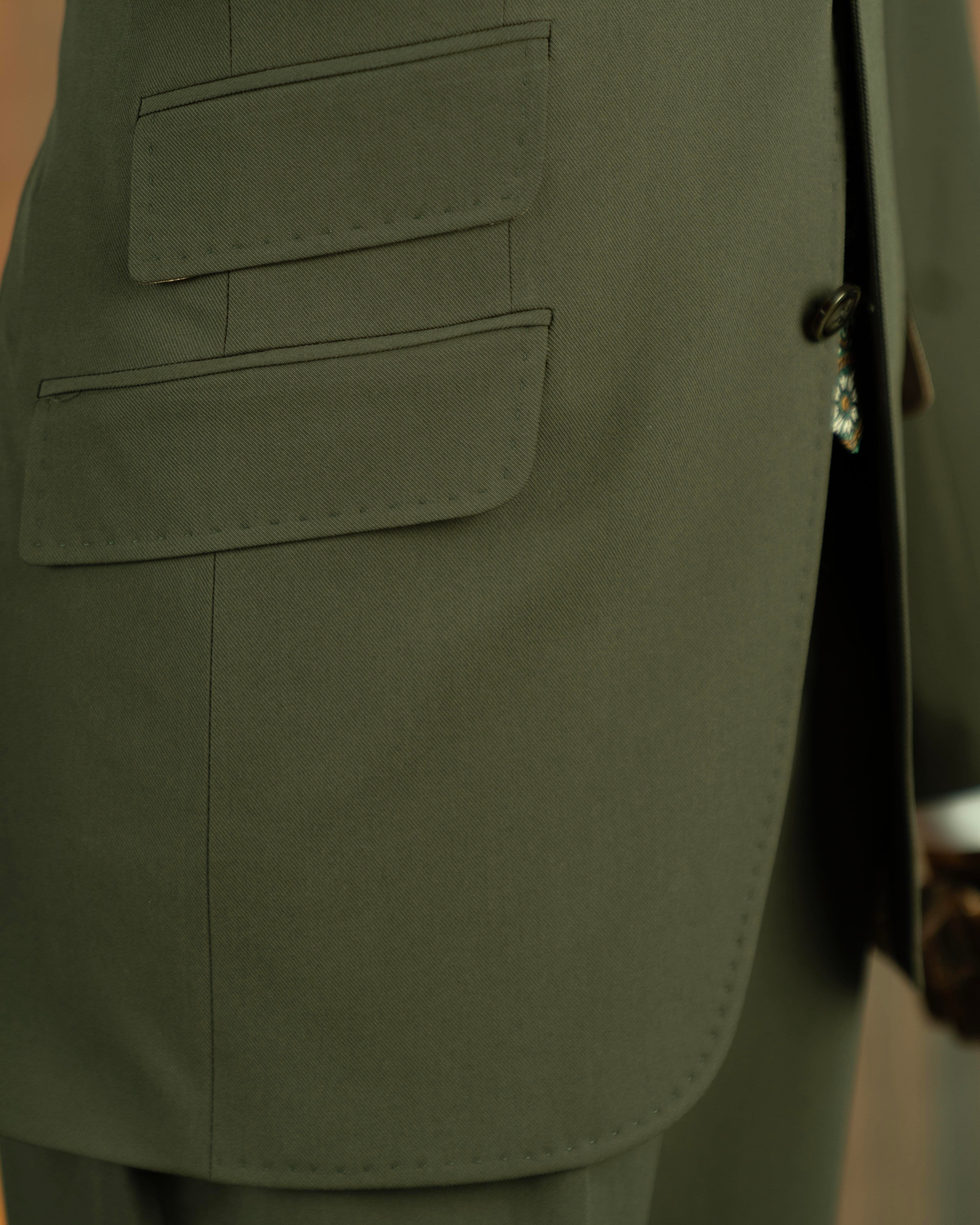 Green Slim-Fit Suit 2-Piece