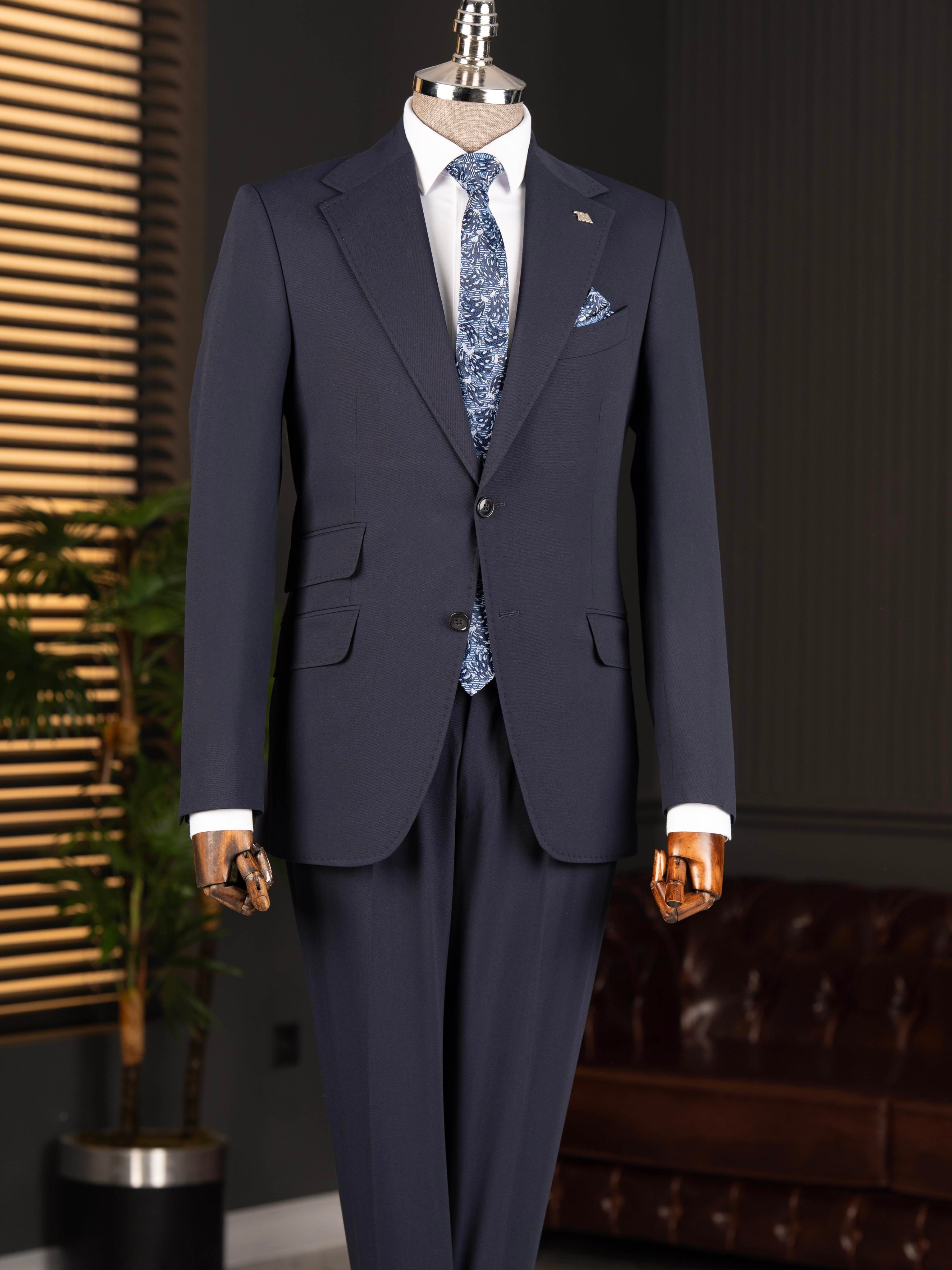 Navy Slim-Fit Suit 2-Piece