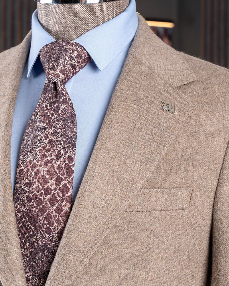 Beige Single Breasted Blazer