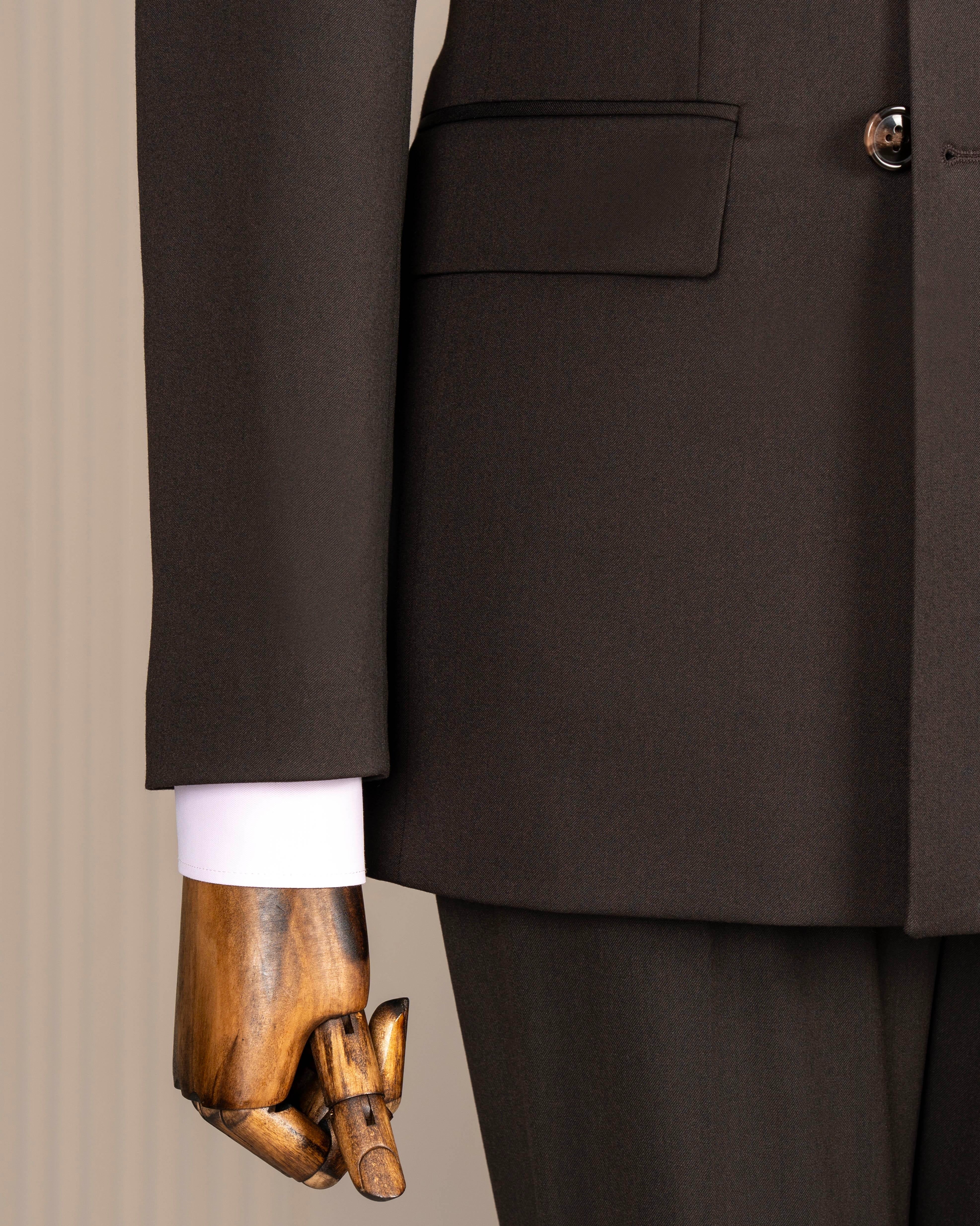 Brown Double Breasted Suit 2-Piece