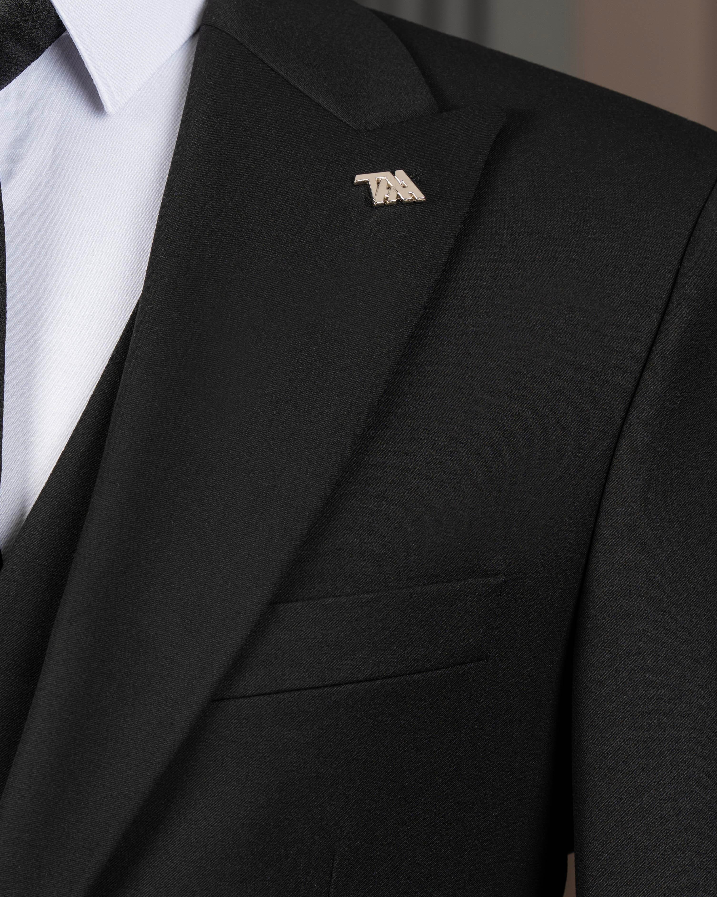 Black Slim-Fit Suit 3-Piece