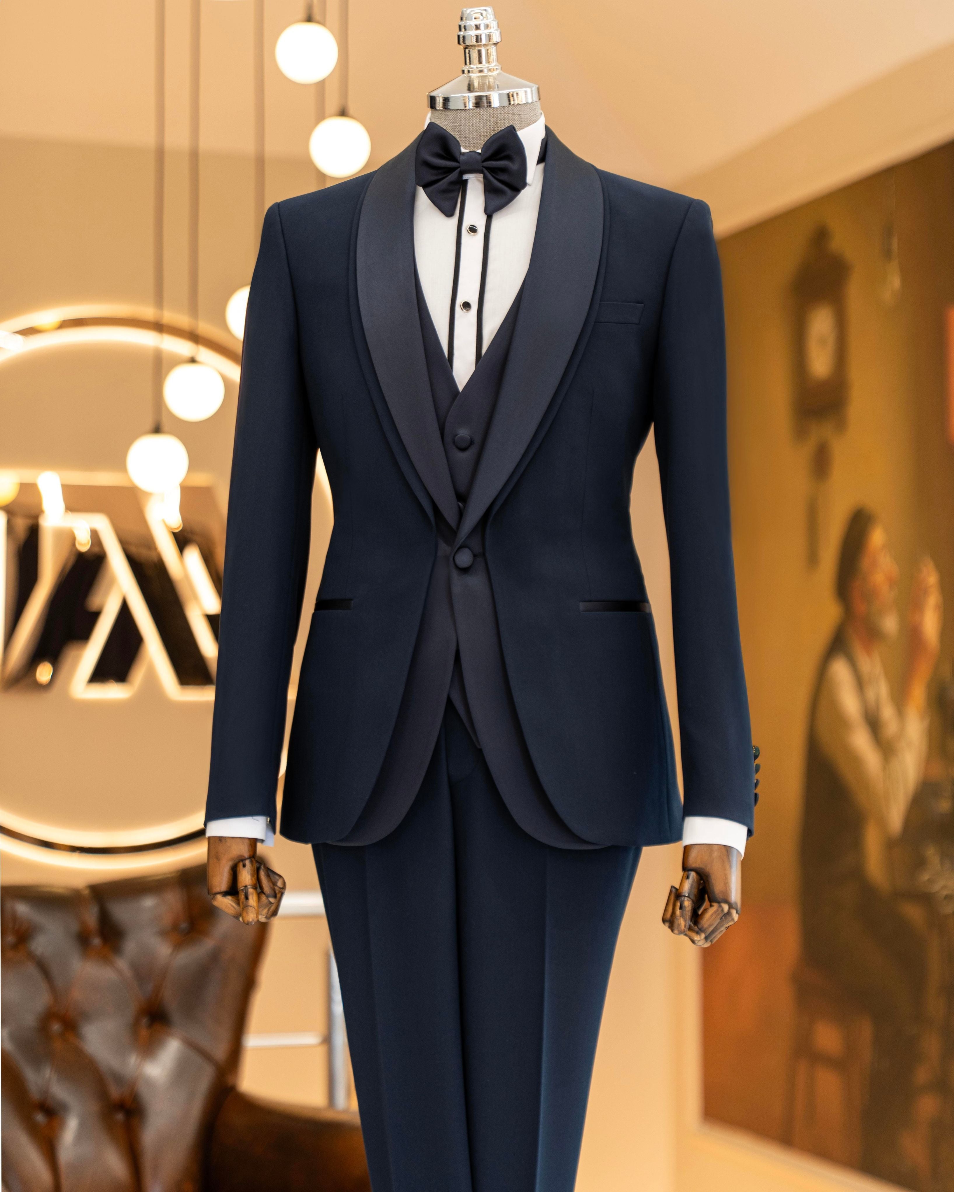 Navy Slim-Fit Tuxedo 3-Piece