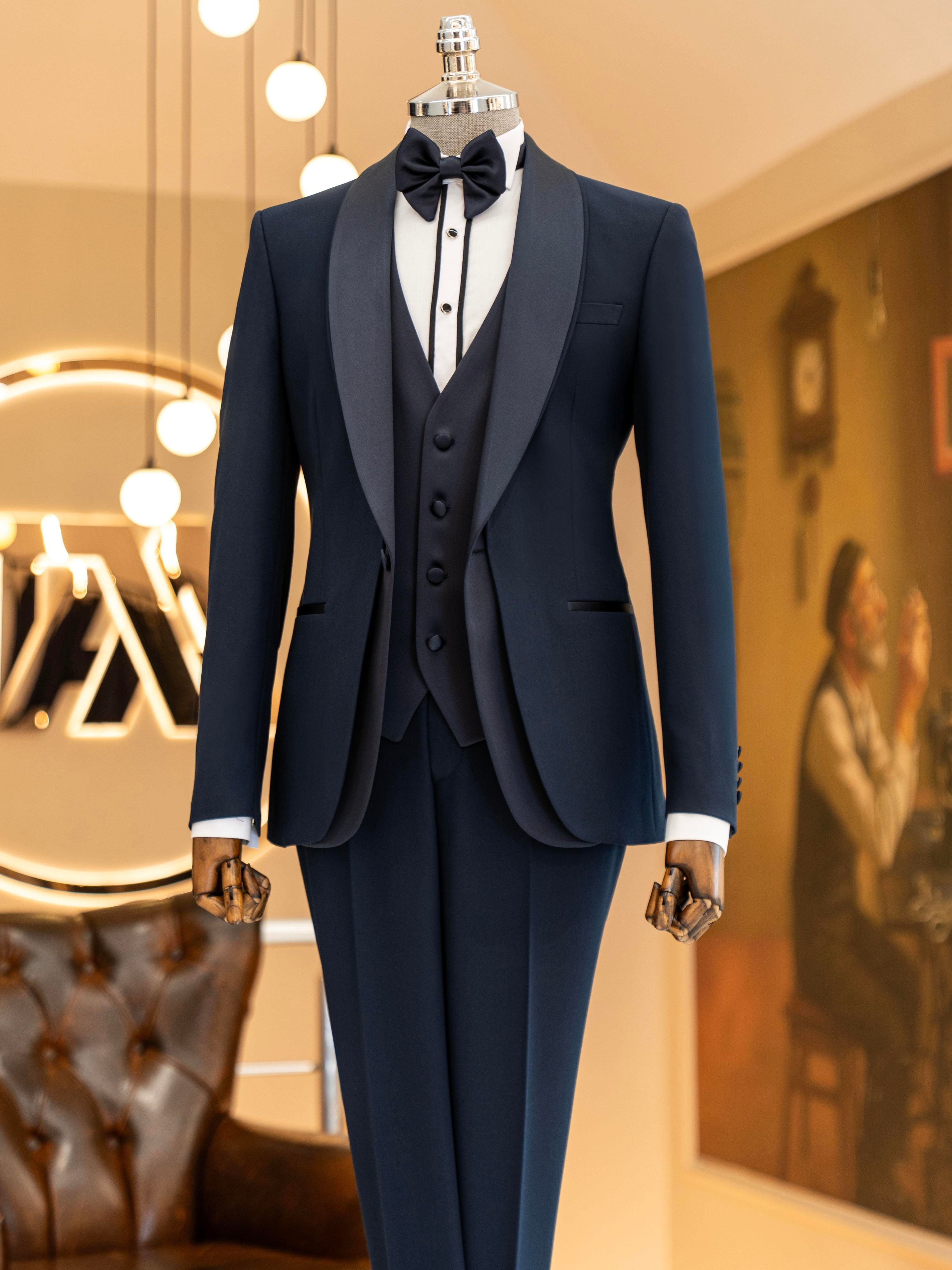 Navy Slim-Fit Tuxedo 3-Piece