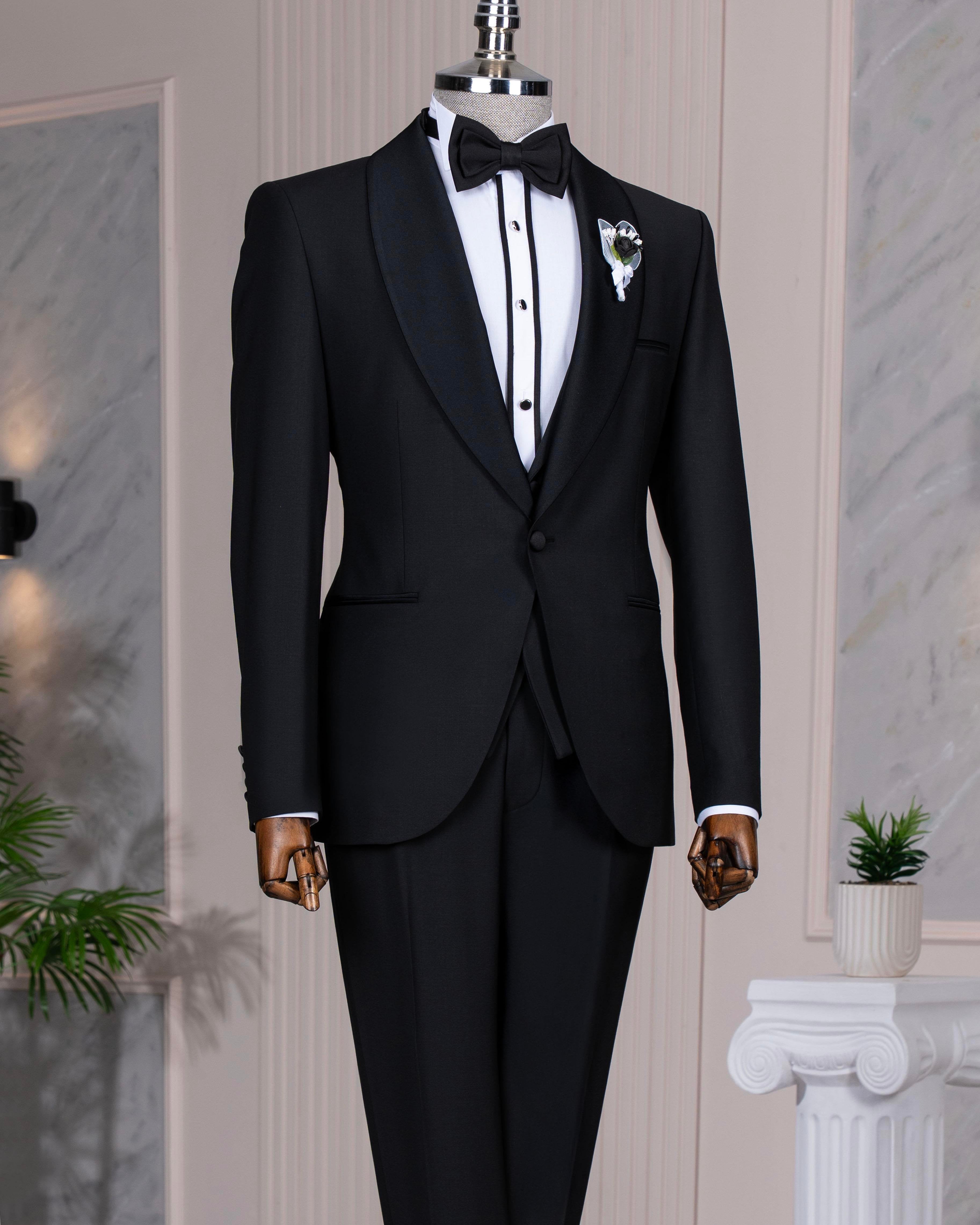 Black Slim-Fit Tuxedo 3-Piece