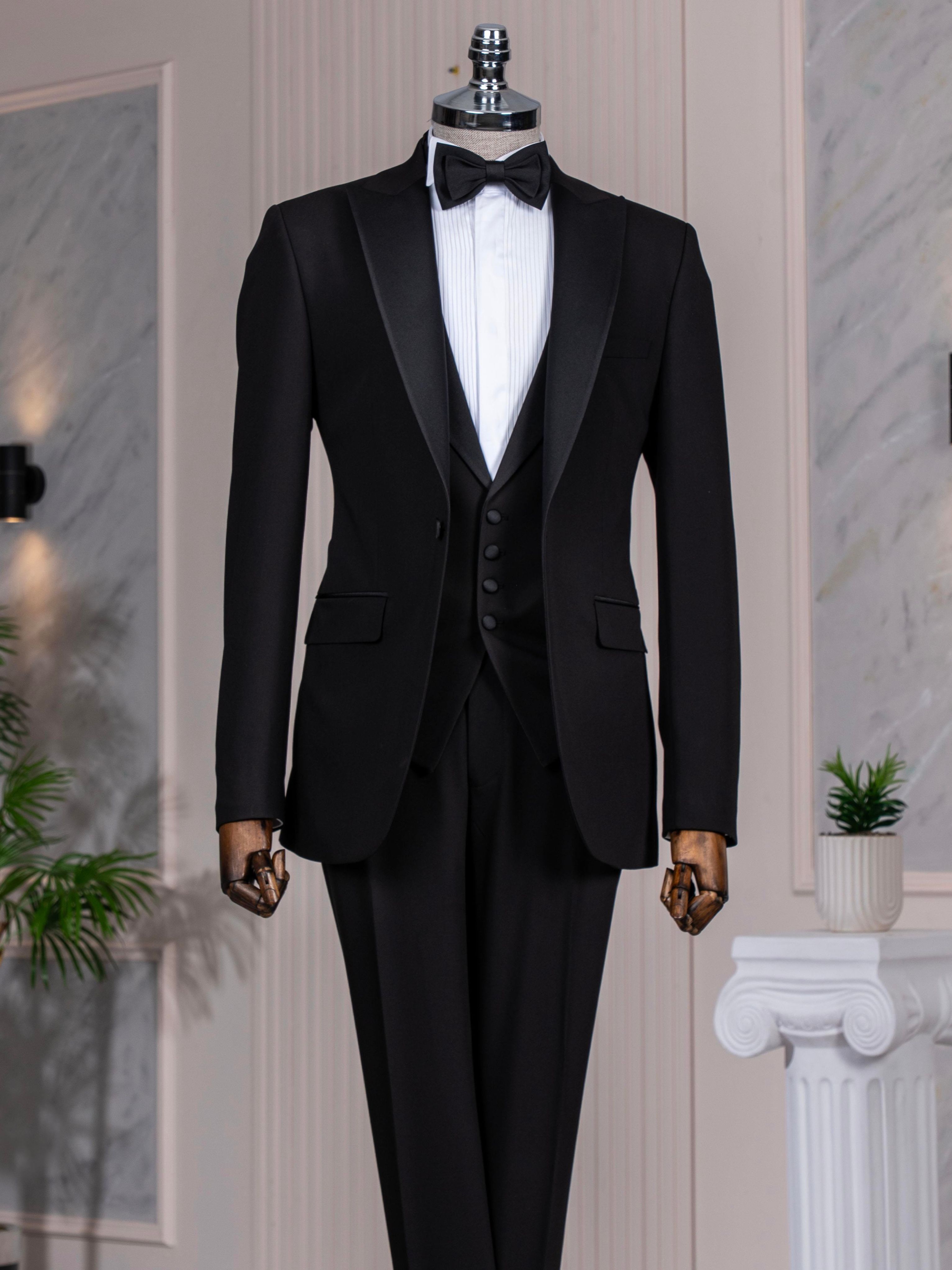 Black Slim-Fit Tuxedo 3-Piece