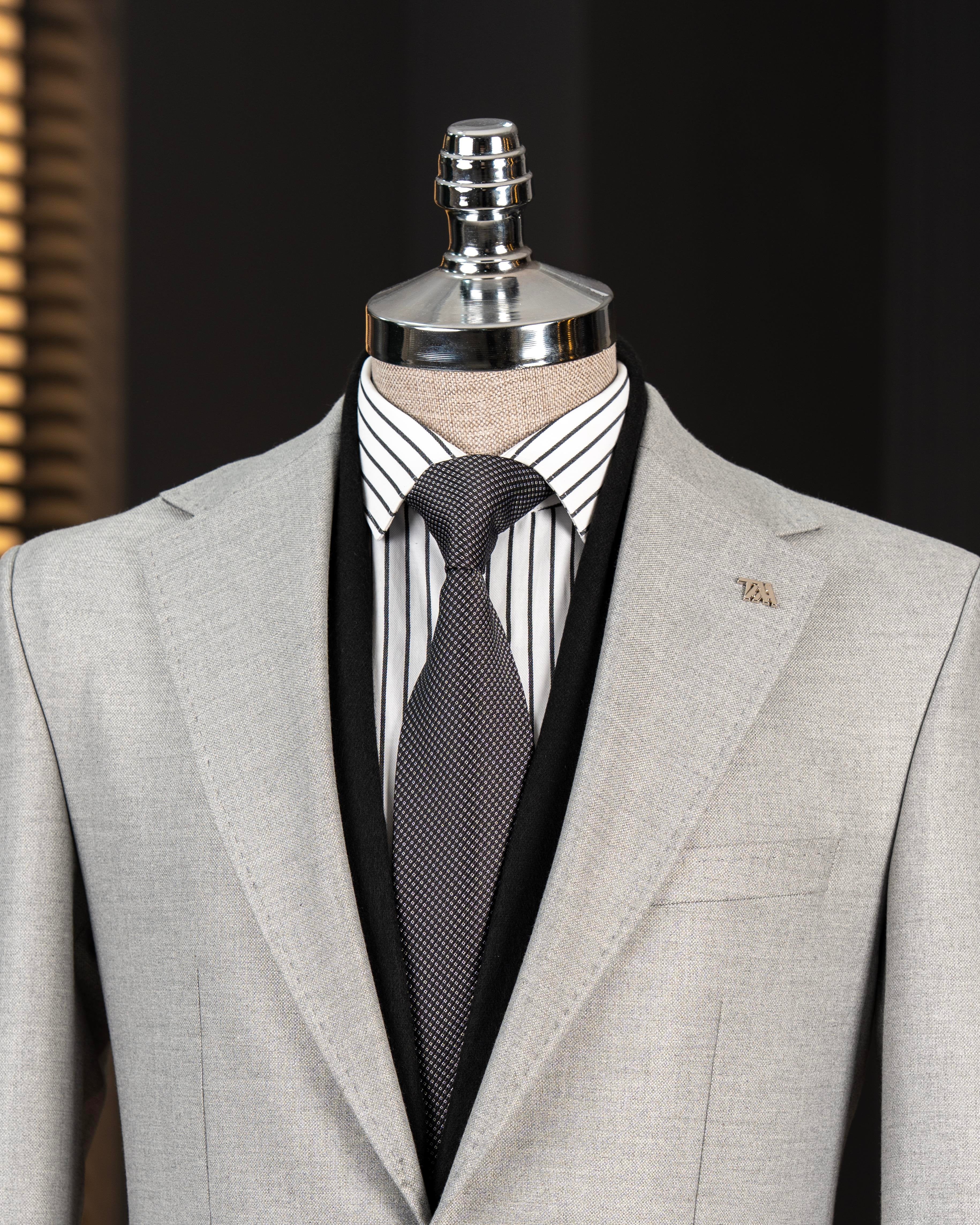 Grey Slim-Fit Suit 2-Piece