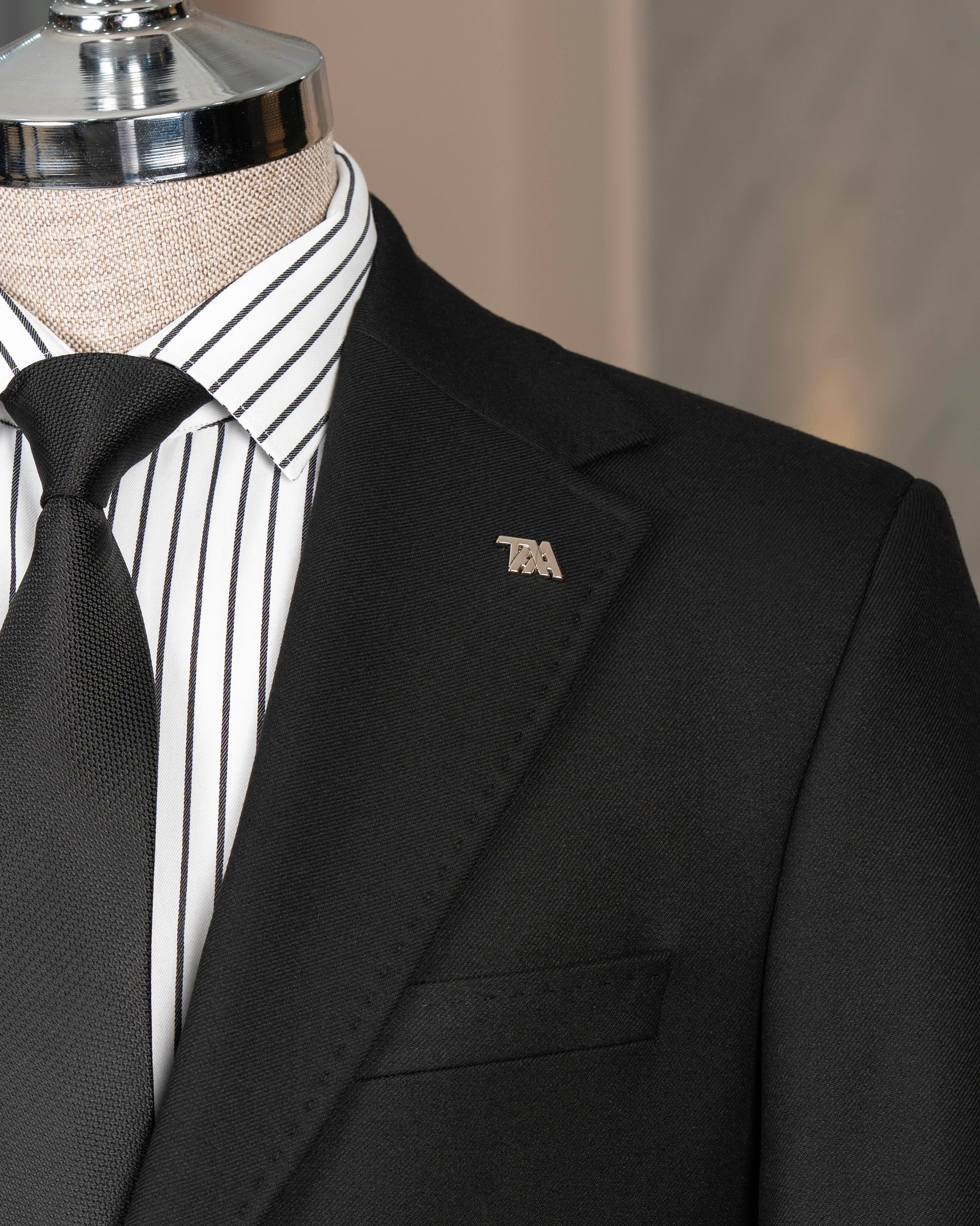 Black Slim-Fit Suit 2-Piece