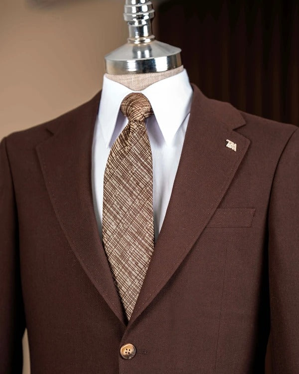 Brown Single Breasted Blazer