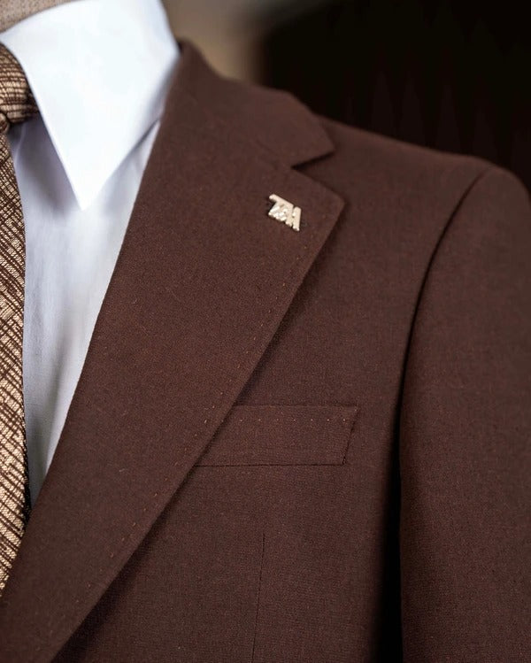 Brown Single Breasted Blazer