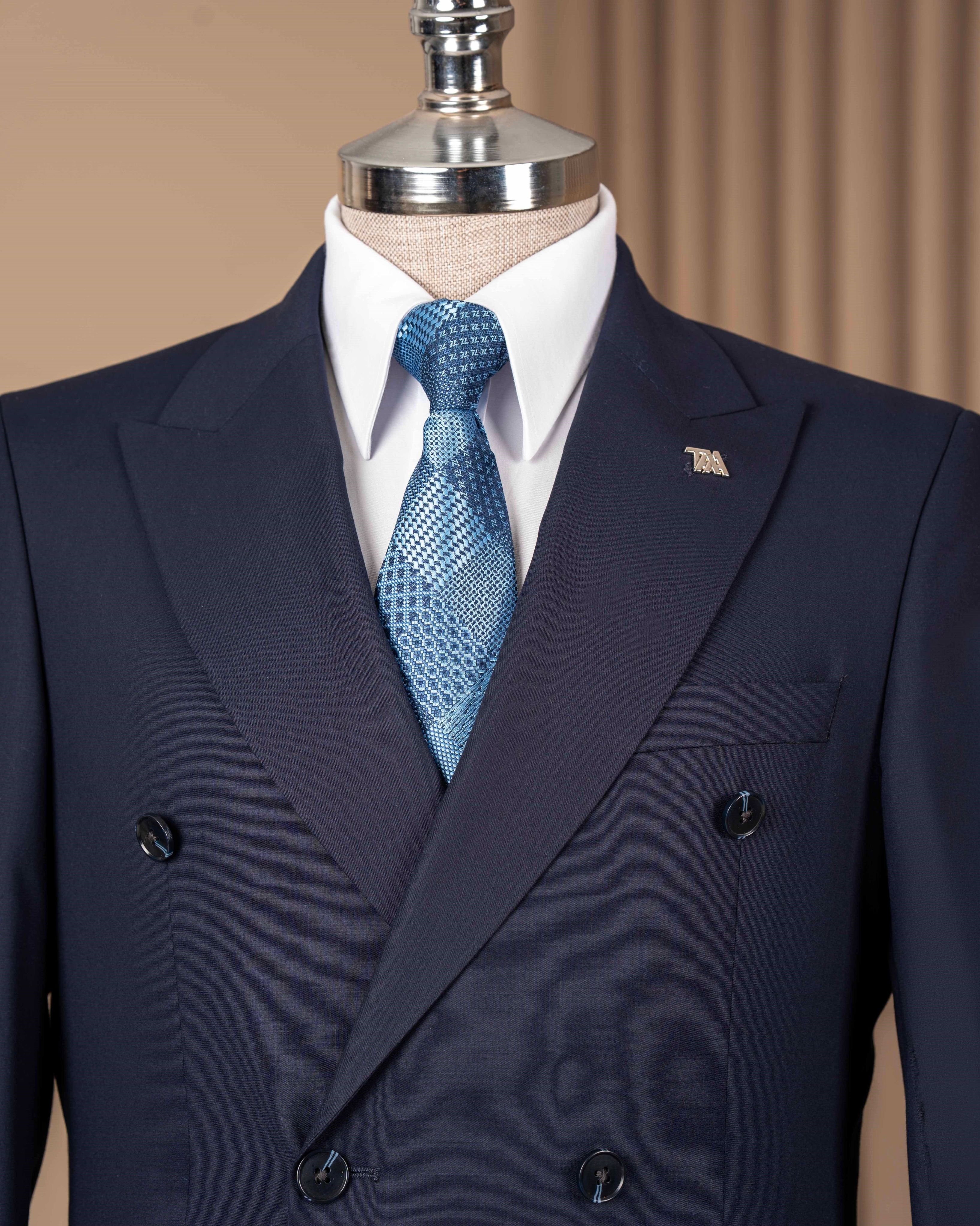 Navy Double Breasted Suit 2-Piece