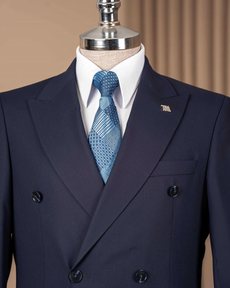 Navy Double Breasted Suit 2-Piece
