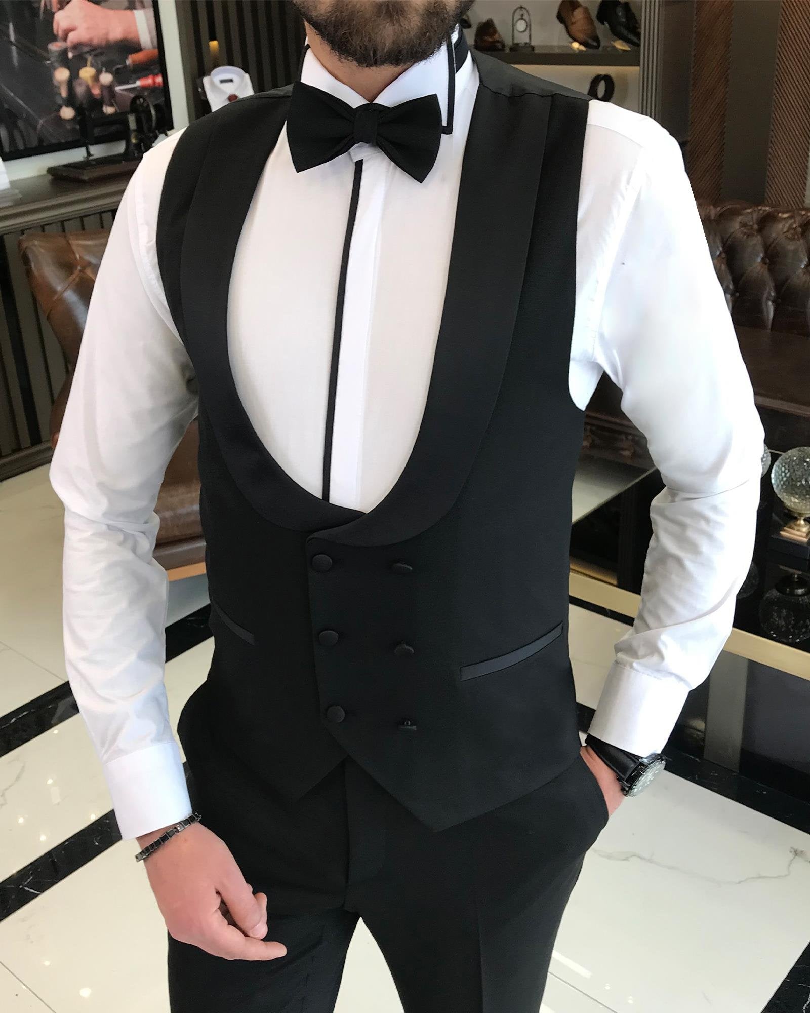 Black Slim-Fit Tuxedo 3-Piece